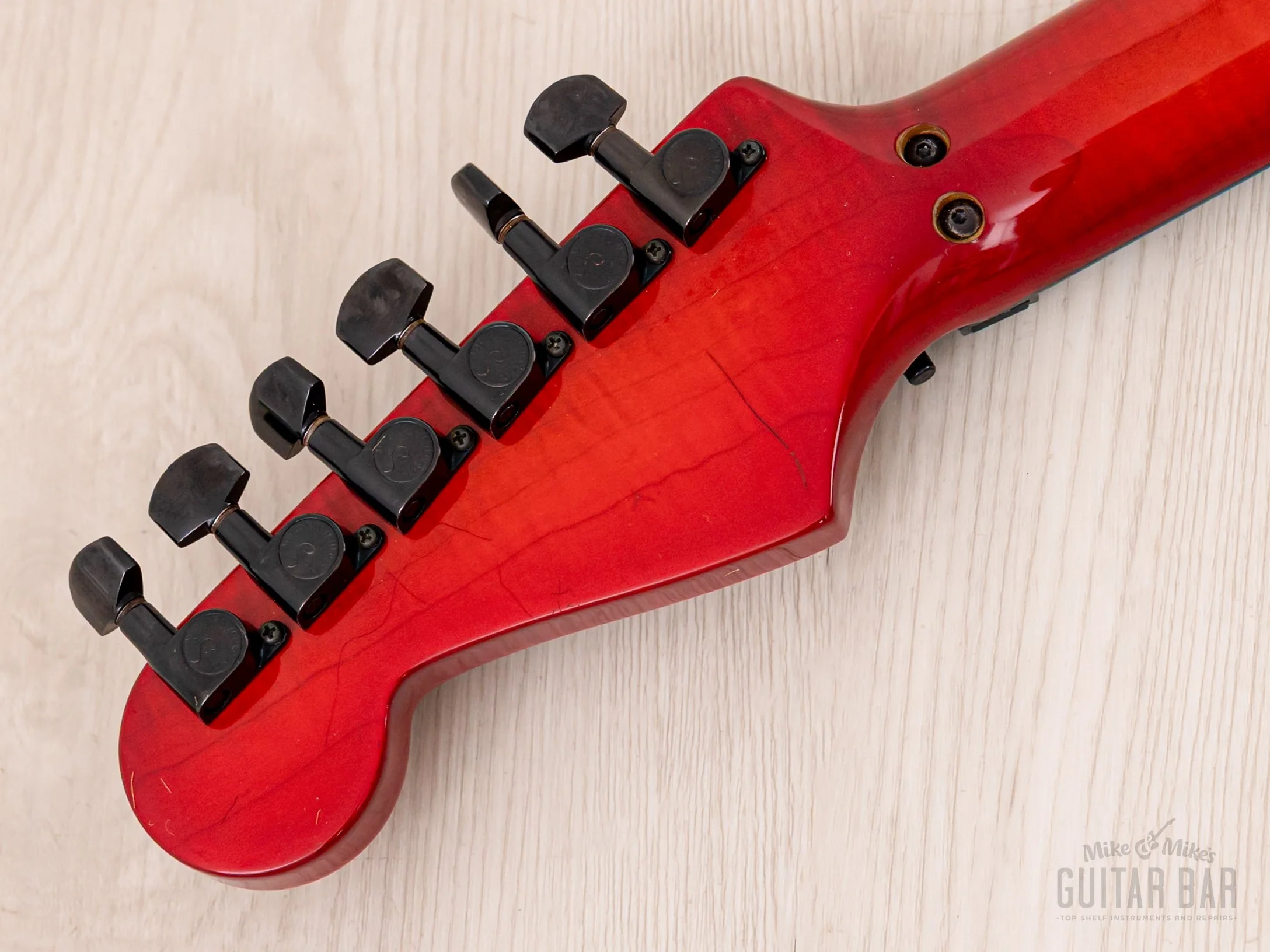 1980s ESP Custom Shop Vintage Superstrat “T. Shibahara” Pink Sunburst w/ Floyd Rose, Dimarzio & Case - Image 5