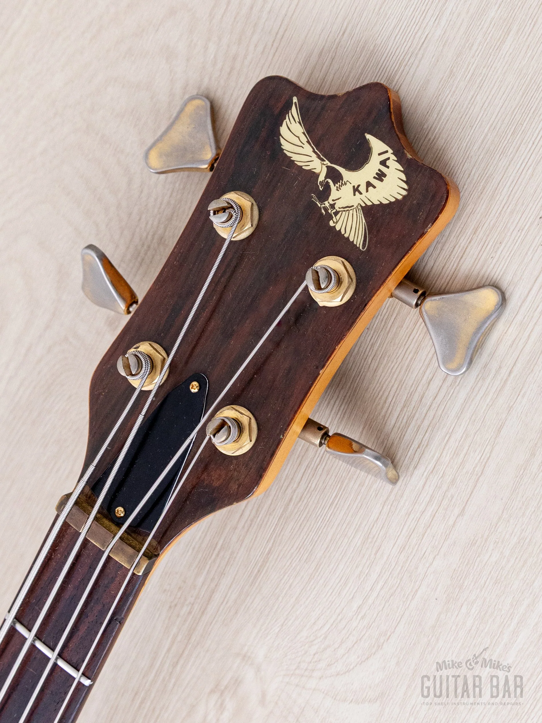 1980s Kawai FIIB Vintage Neck Through Bass Guitar w/ Active Electronics & Case, Japan - Image 3