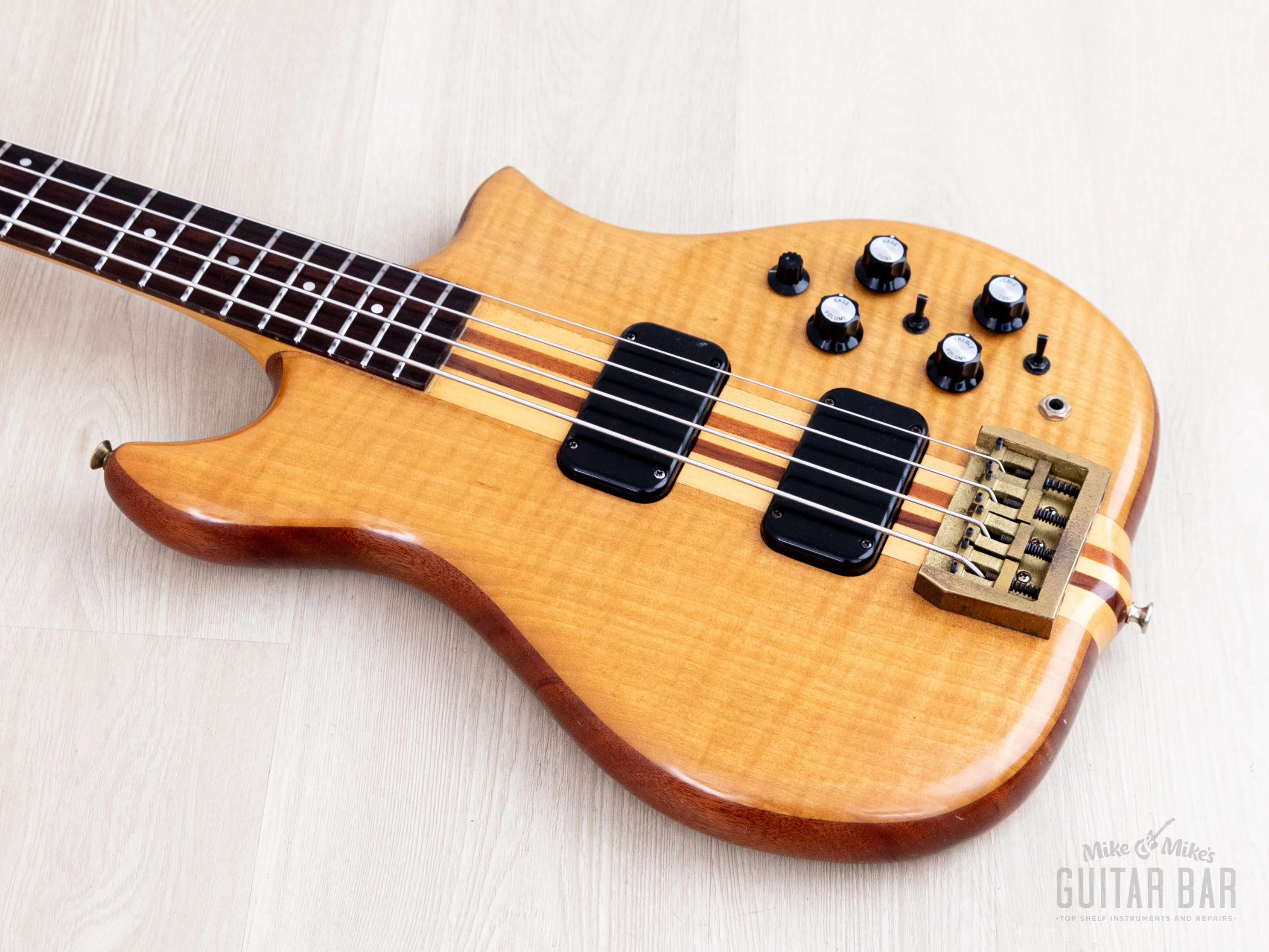 1980s Kawai FIIB Vintage Neck Through Bass Guitar w/ Active Electronics & Case, Japan - Image 7