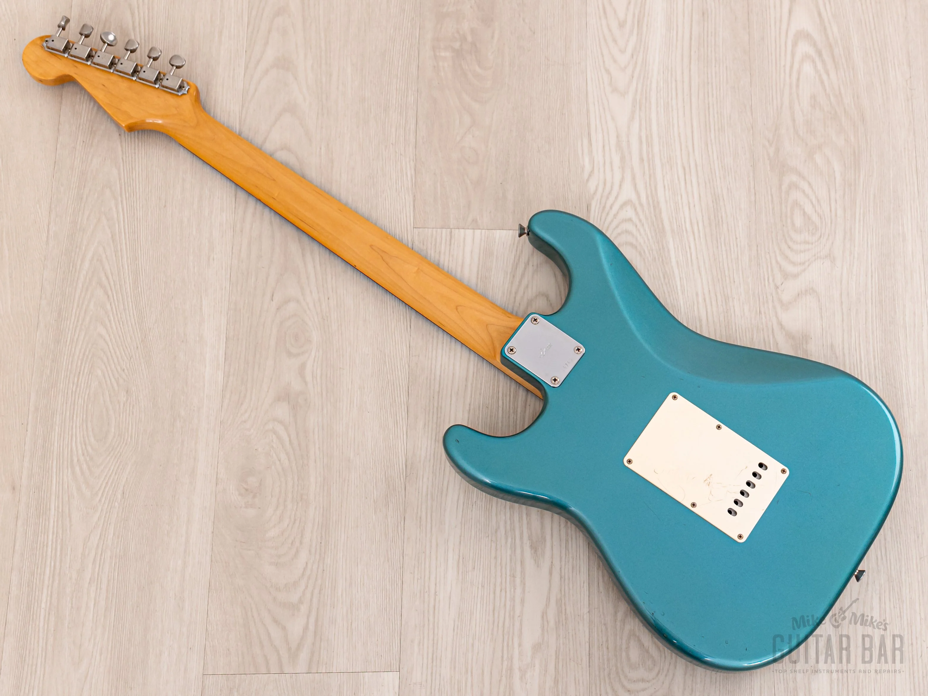 1980s PGM Moon ST-248 S-Style Guitar Lake Placid Blue w/ Seymour Duncan SSL-1 & Case, Japan - Image 12