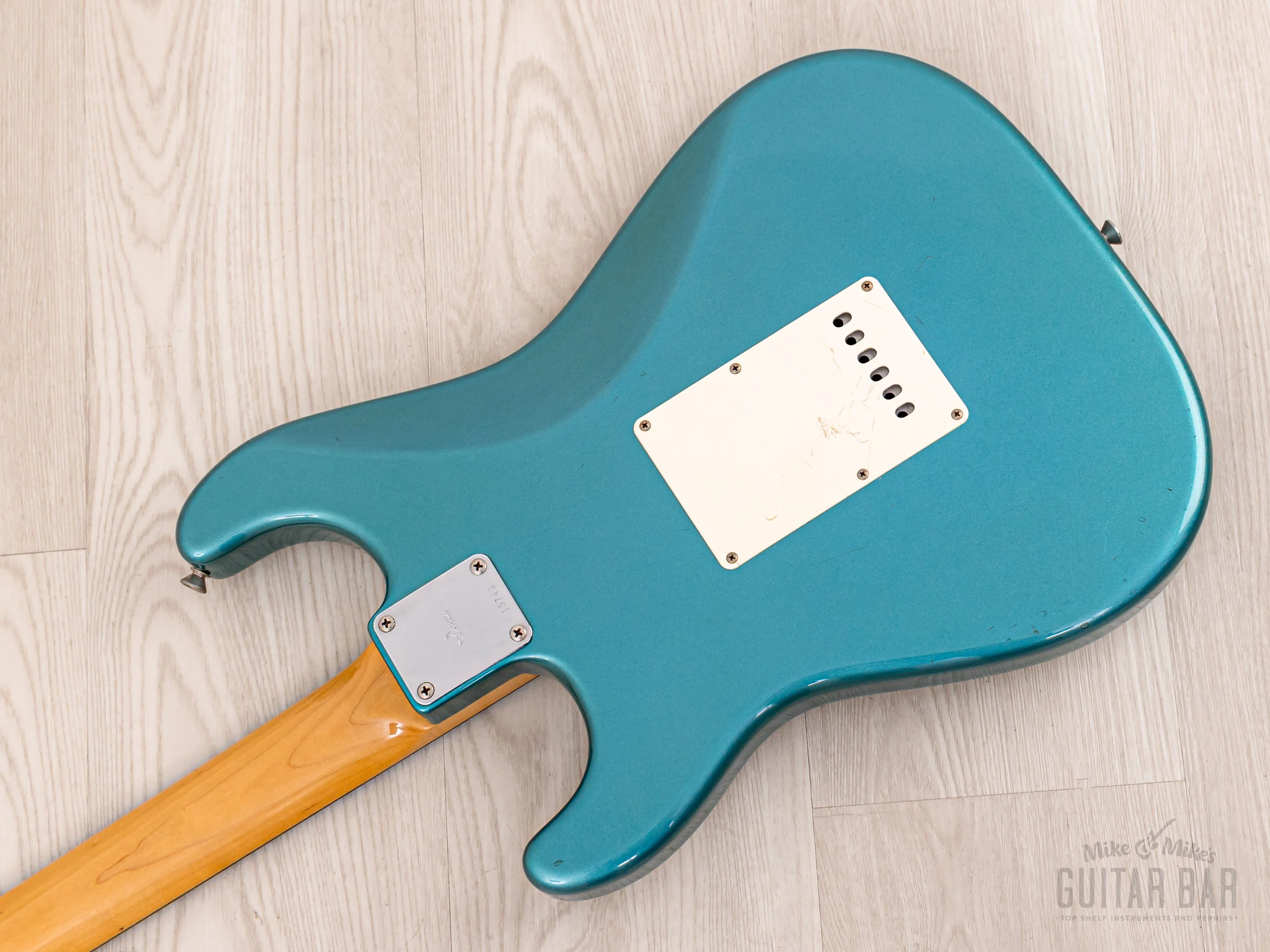 1980s PGM Moon ST-248 S-Style Guitar Lake Placid Blue w/ Seymour Duncan SSL-1 & Case, Japan - Image 14