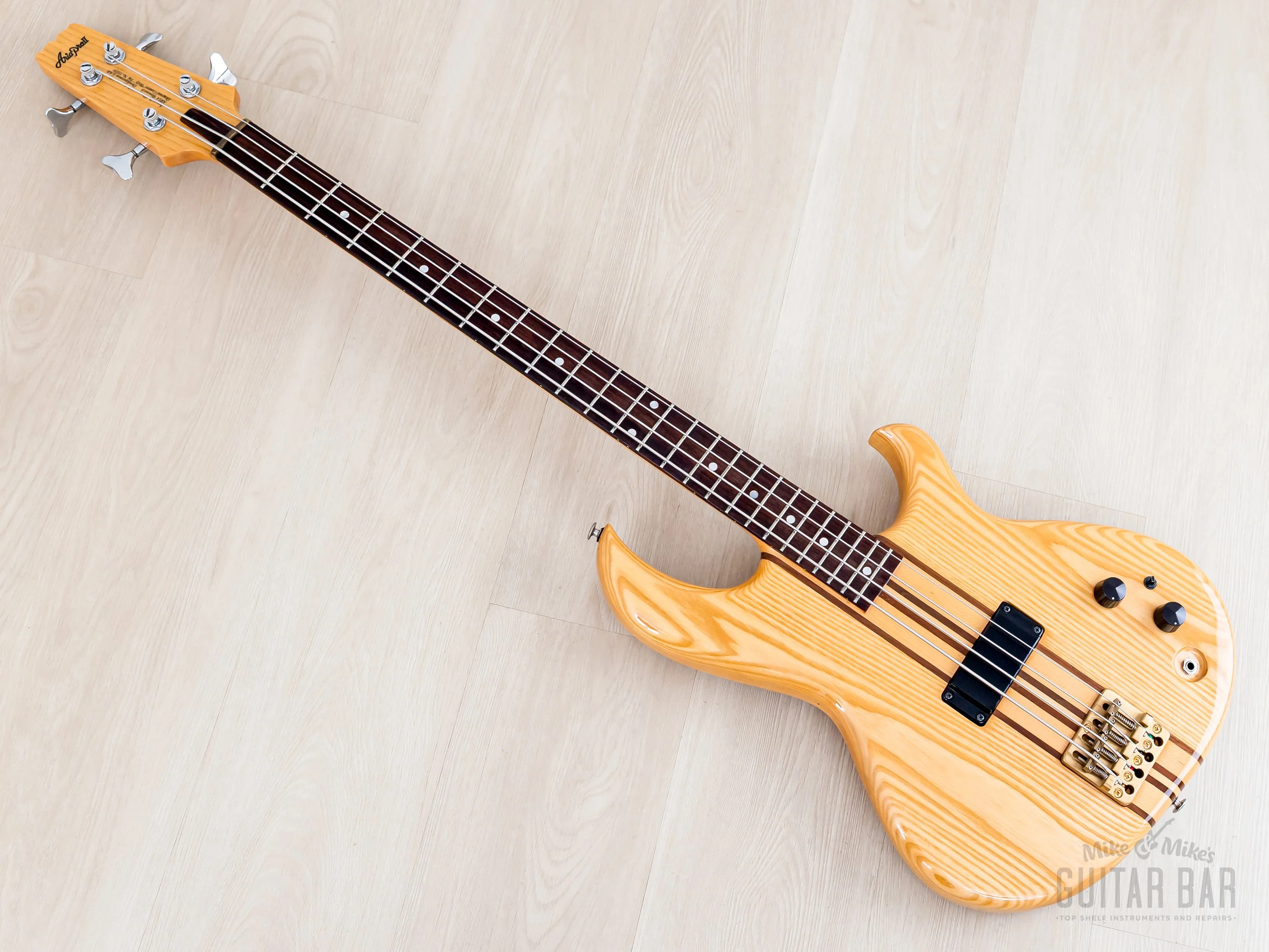 1981 Aria Pro II SB-700 Vintage Neck Through Bass Natural, Japan Matsumoku - Image 12