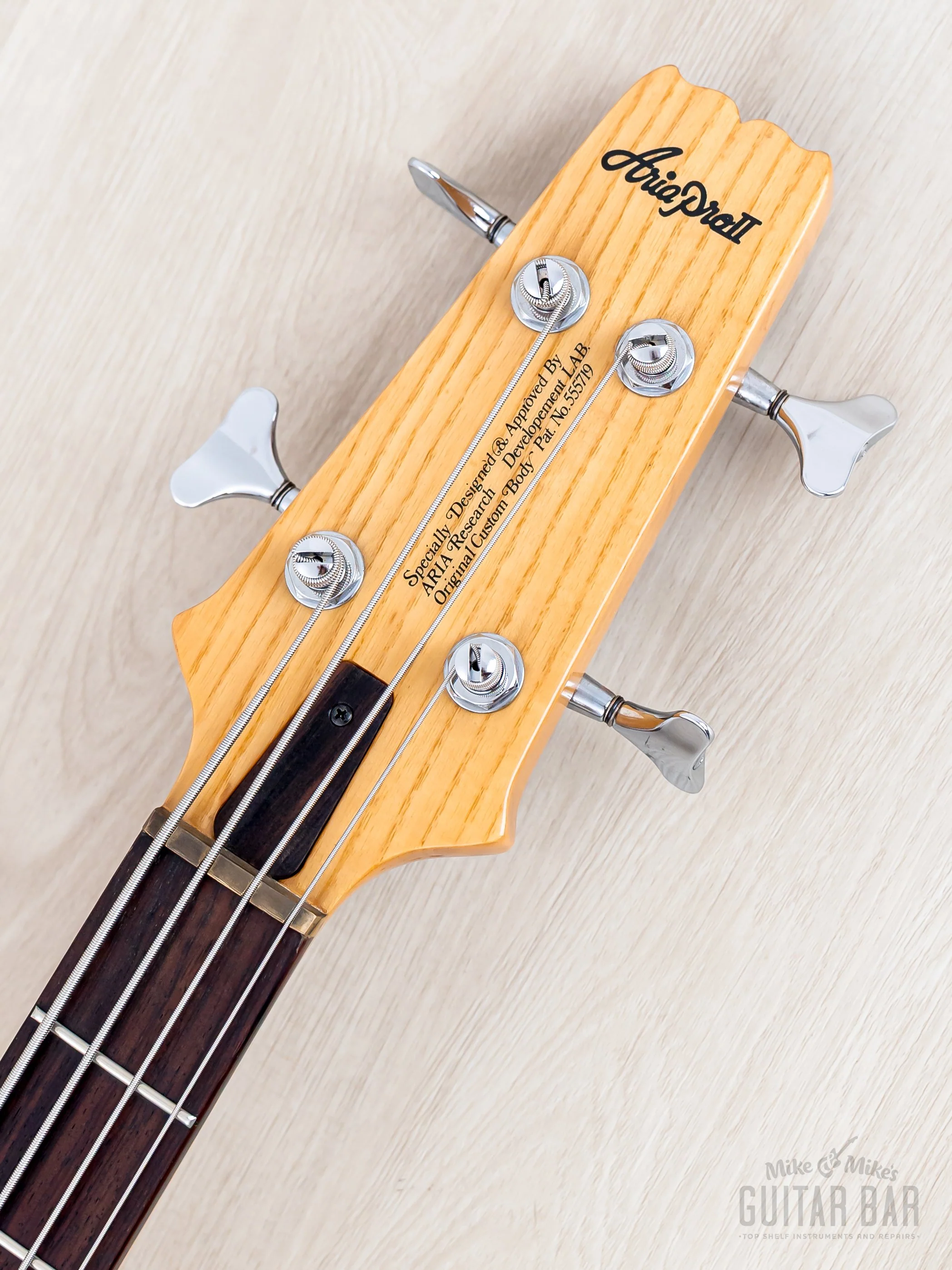 1981 Aria Pro II SB-700 Vintage Neck Through Bass Natural, Japan Matsumoku - Image 4