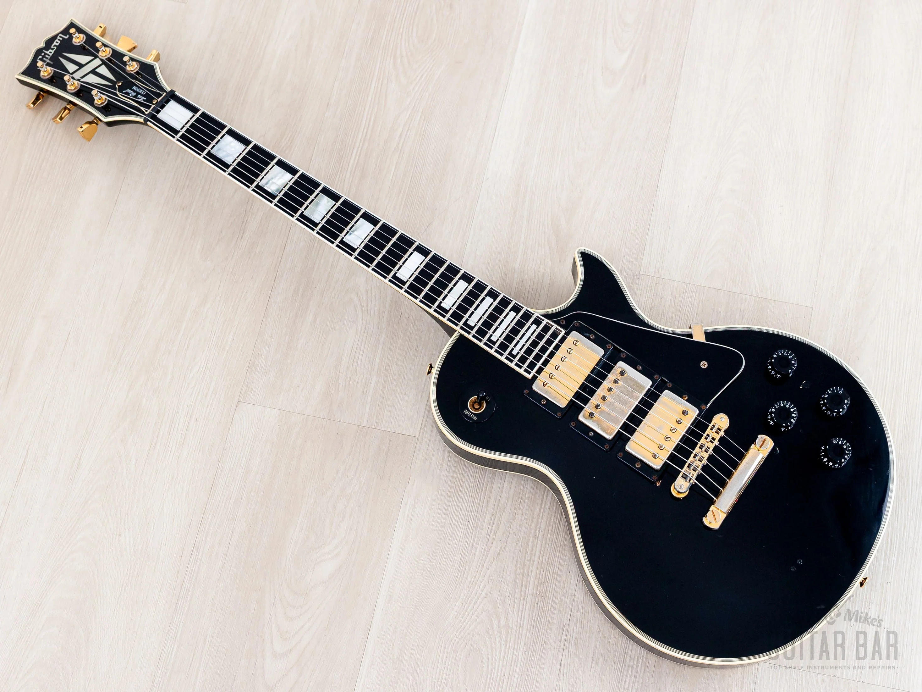 1981 Gibson Les Paul Custom Black Beauty 3 Pickup Ebony w/ Tim Shaw & T Tops, Case - Image 11