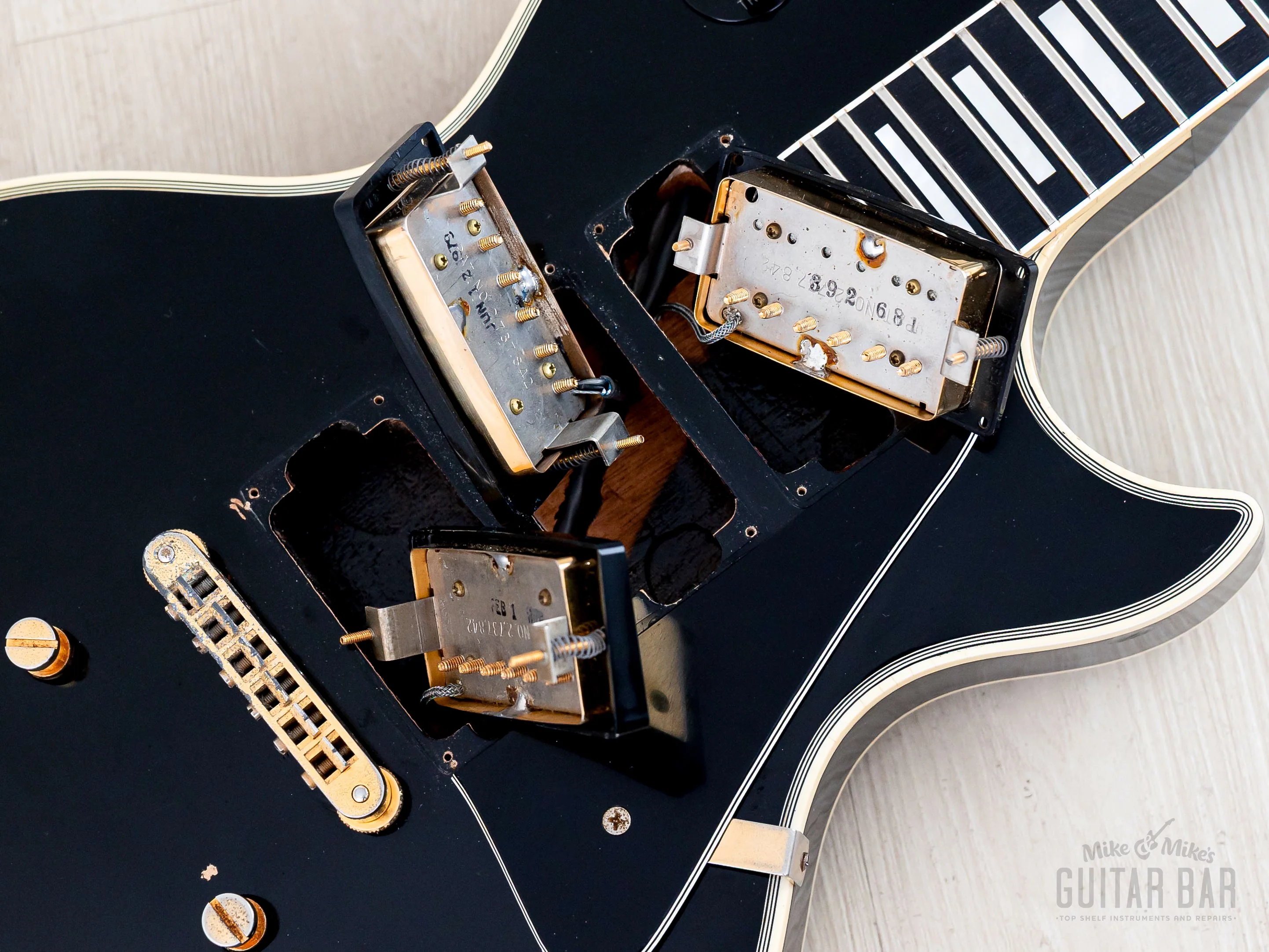 1981 Gibson Les Paul Custom Black Beauty 3 Pickup Ebony w/ Tim Shaw & T Tops, Case - Image 17