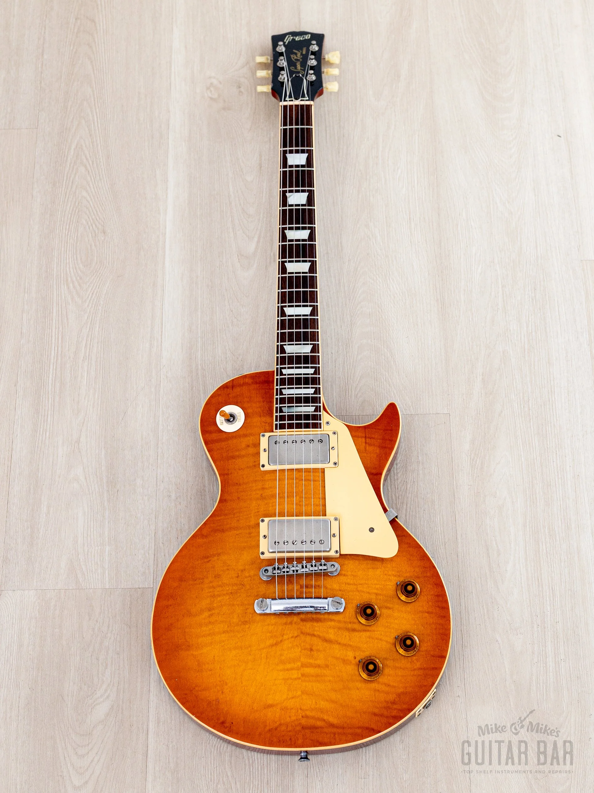 1981 Greco Super Real EGF1200 Sunburst Lacquer Finish w/ Dry Z PAFs, Brazilian Board & Case, Japan - Image 2