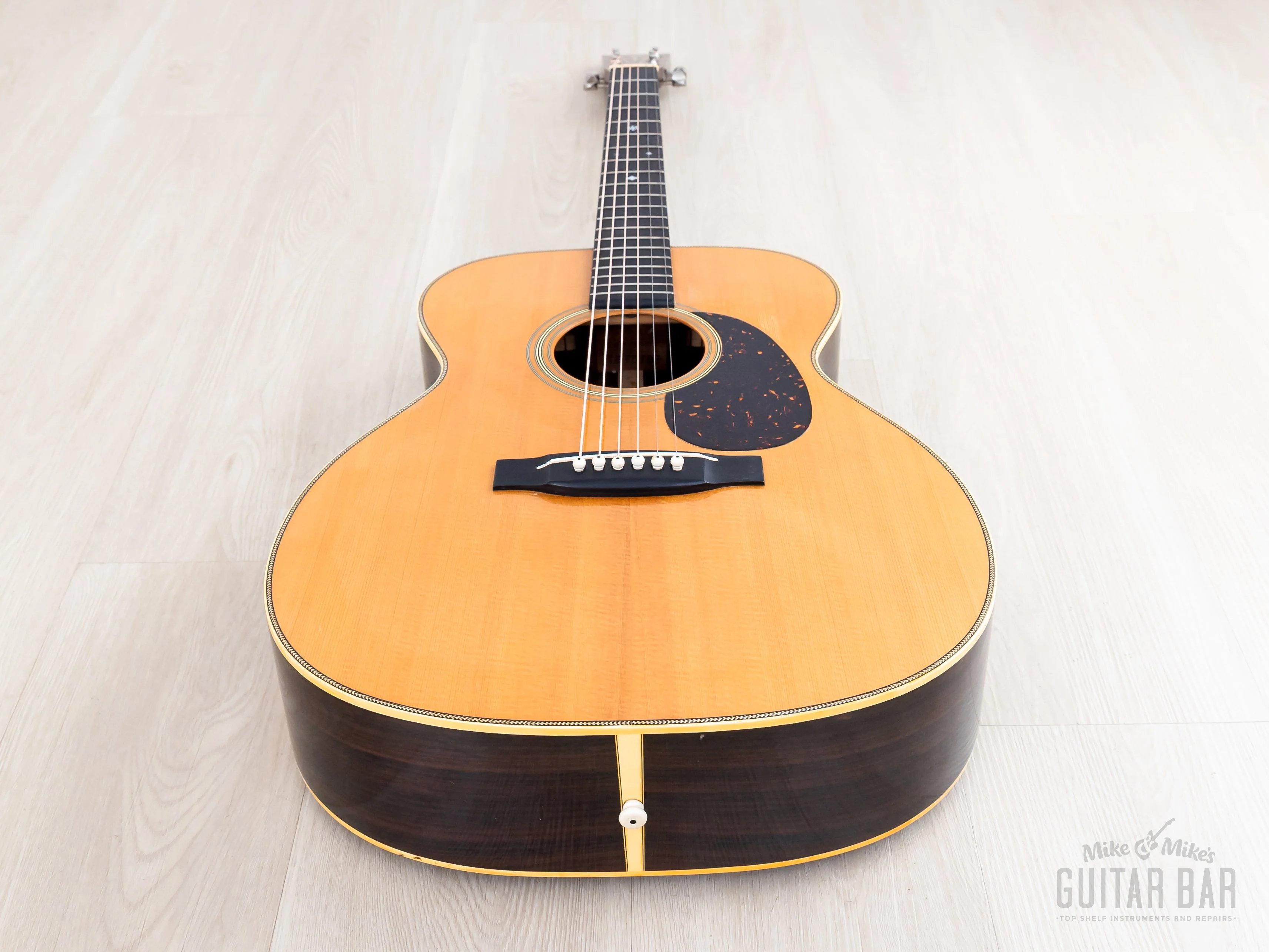 1981 Tokai Cat’s Eyes CE-1200T Martin-Licensed 000-28 Herringbone Vintage Acoustic Guitar w/ Case - Image 13