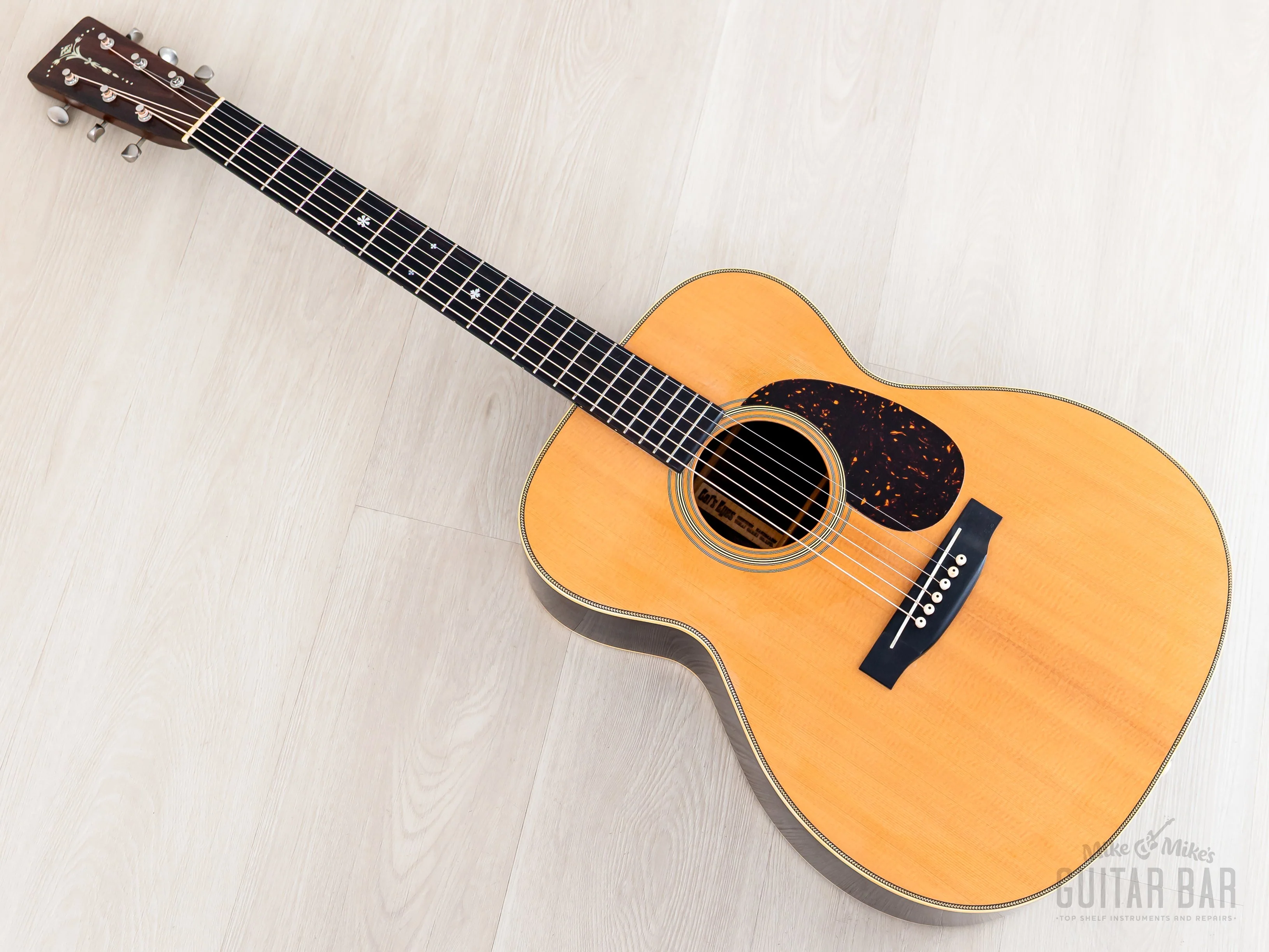 1981 Tokai Cat’s Eyes CE-1200T Martin-Licensed 000-28 Herringbone Vintage Acoustic Guitar w/ Case - Image 14