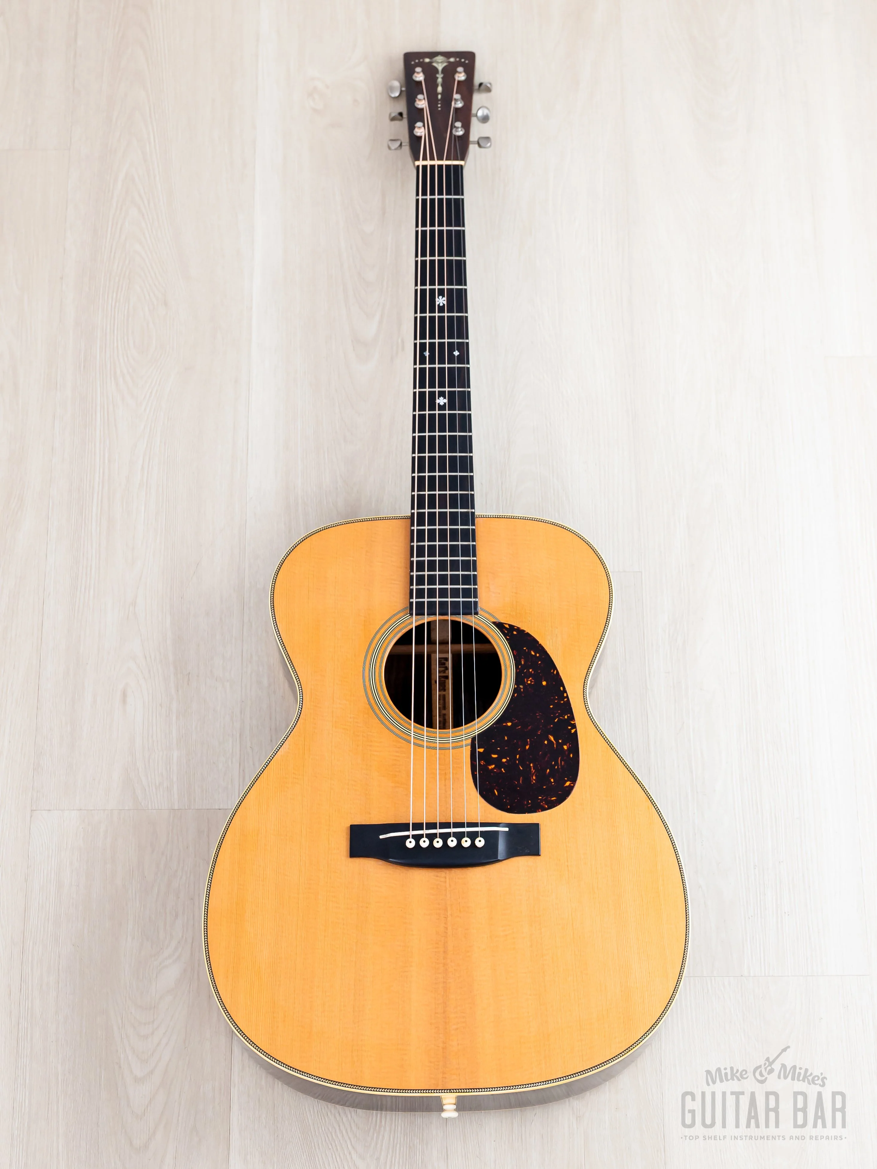 1981 Tokai Cat’s Eyes CE-1200T Martin-Licensed 000-28 Herringbone Vintage Acoustic Guitar w/ Case - Image 2