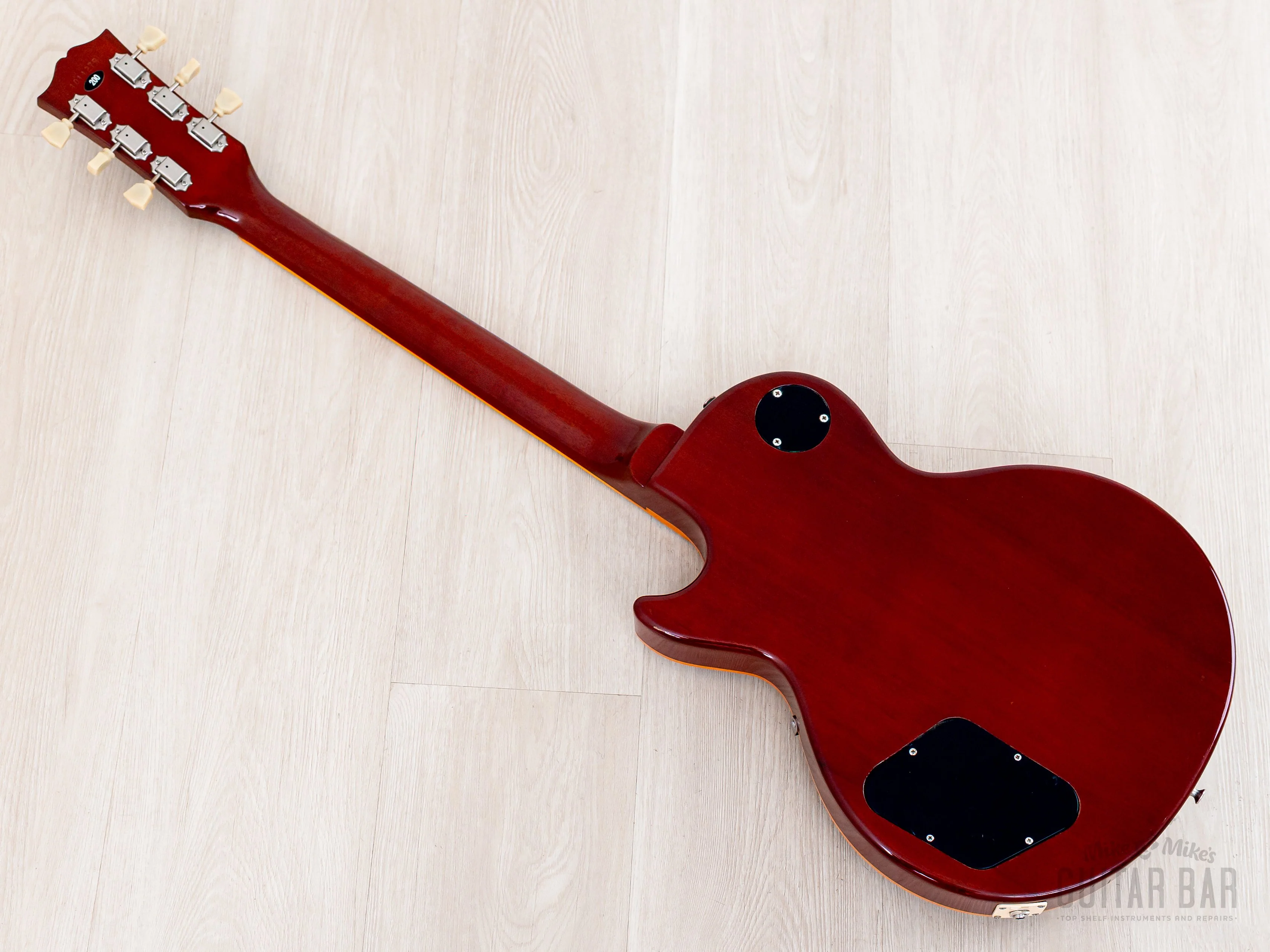 1981 Tokai Love Rock LS-200 Flame Top Burst Vintage Guitar Trans Amber w/ Zebra Goto Humbuckers, Lifton-Style Case - Image 12