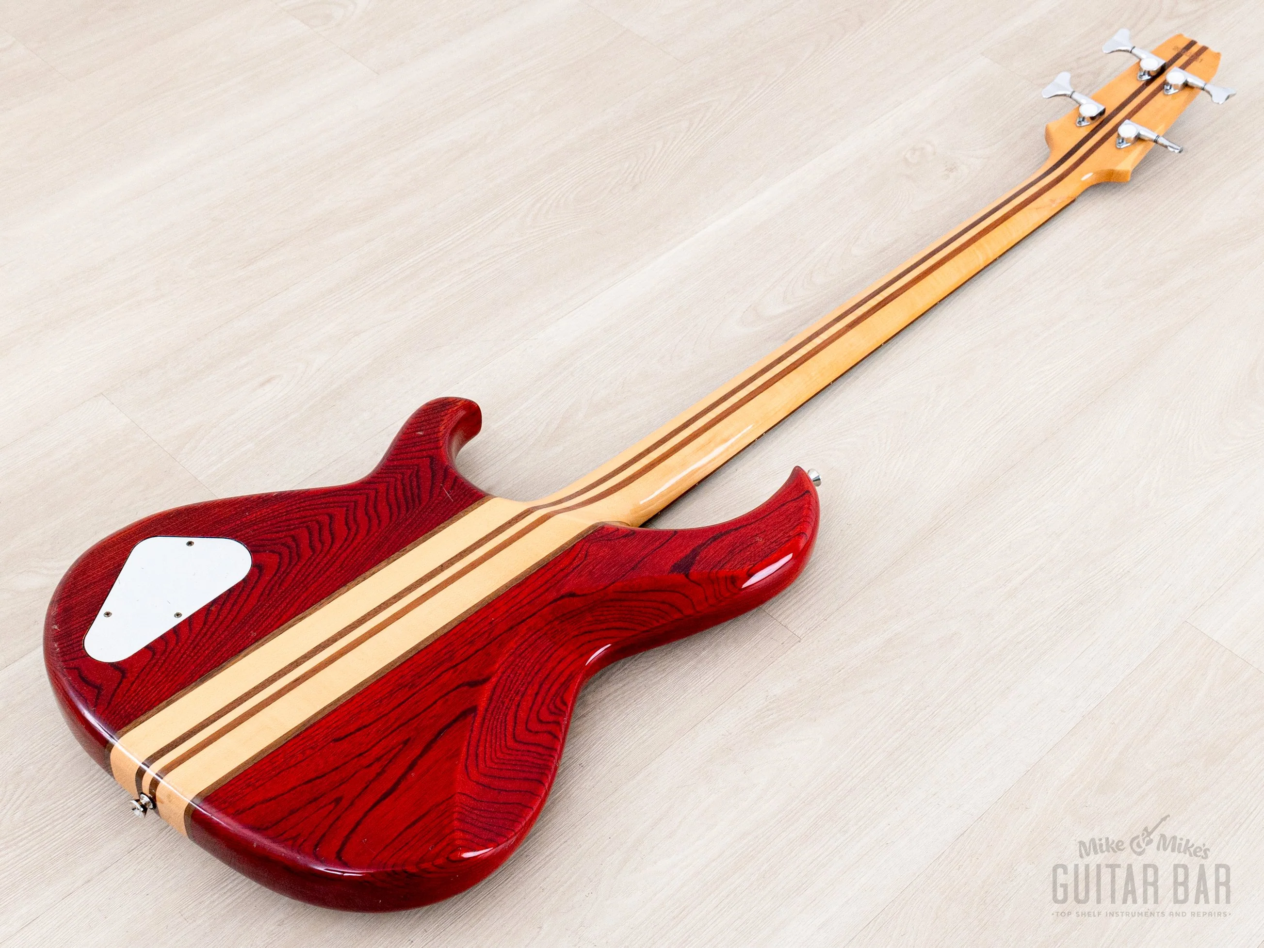 1982 Aria Pro II SB-R60 PR Vintage Neck Through Bass Padauk Red, Near-Mint, Japan Matsumoku - Image 14