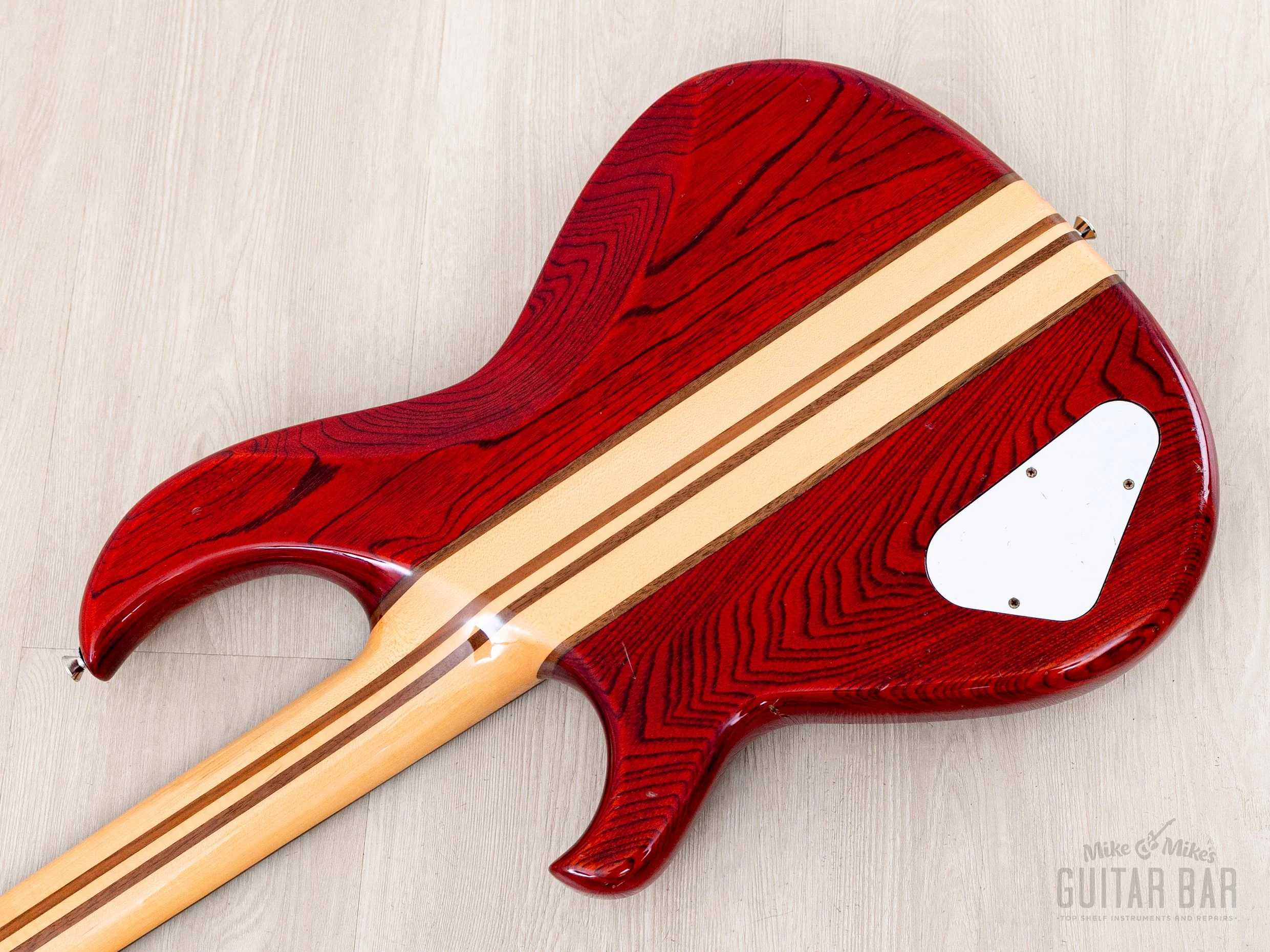 1982 Aria Pro II SB-R60 PR Vintage Neck Through Bass Padauk Red, Near-Mint, Japan Matsumoku - Image 15