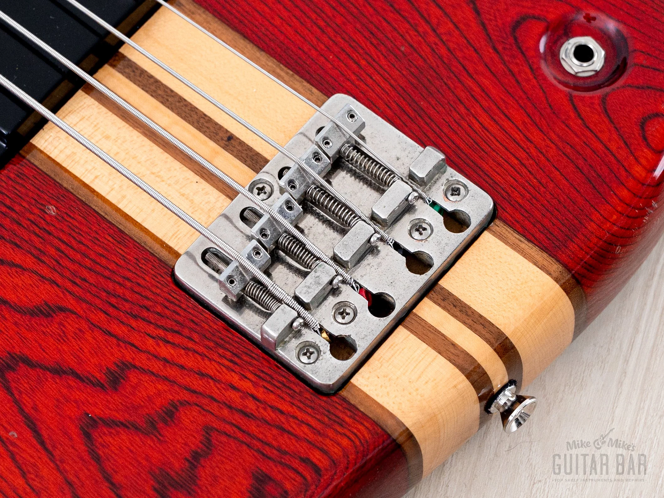 1982 Aria Pro II SB-R60 PR Vintage Neck Through Bass Padauk Red, Near-Mint, Japan Matsumoku - Image 8