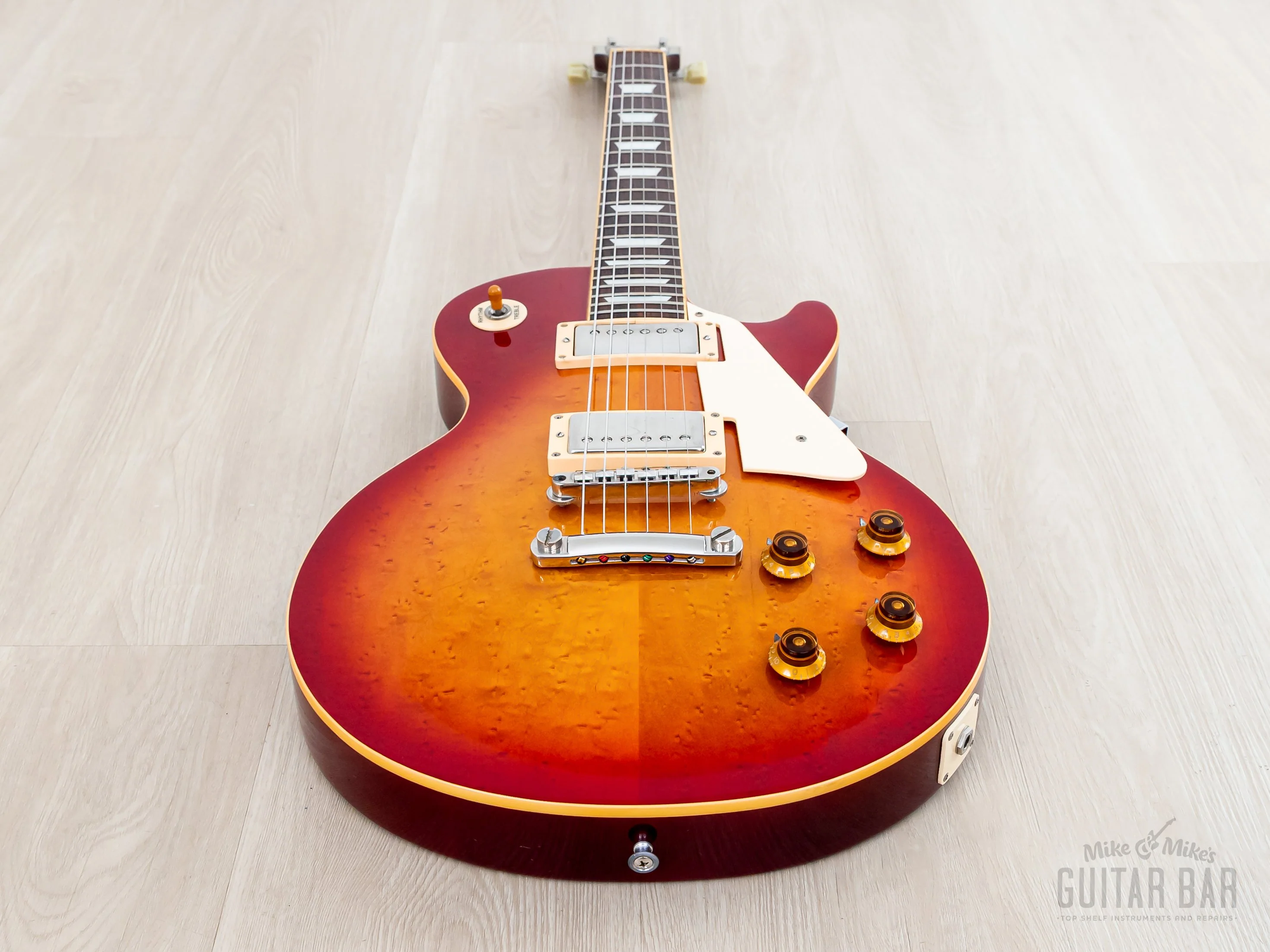 1982 Burny Super Grade RLG-50 '59 Model Burst Standard Birdseye Maple Top w/ Case - Image 10