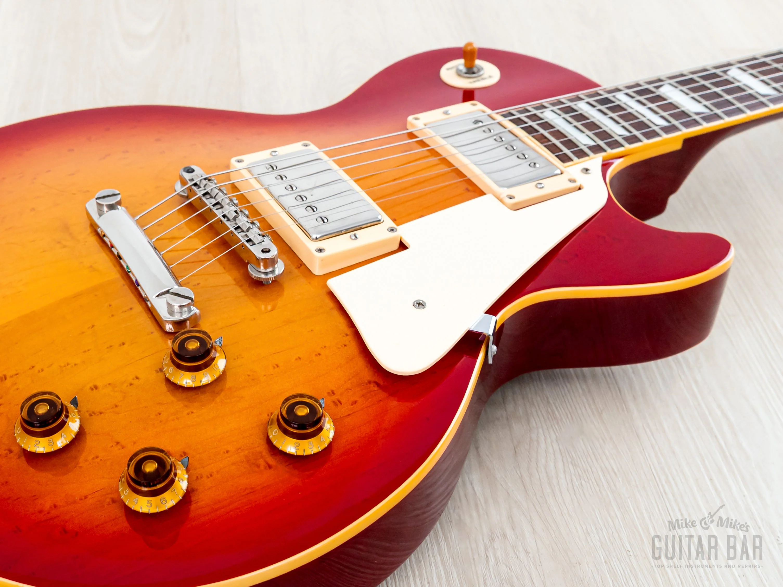 1982 Burny Super Grade RLG-50 '59 Model Burst Standard Birdseye Maple Top w/ Case - Image 6