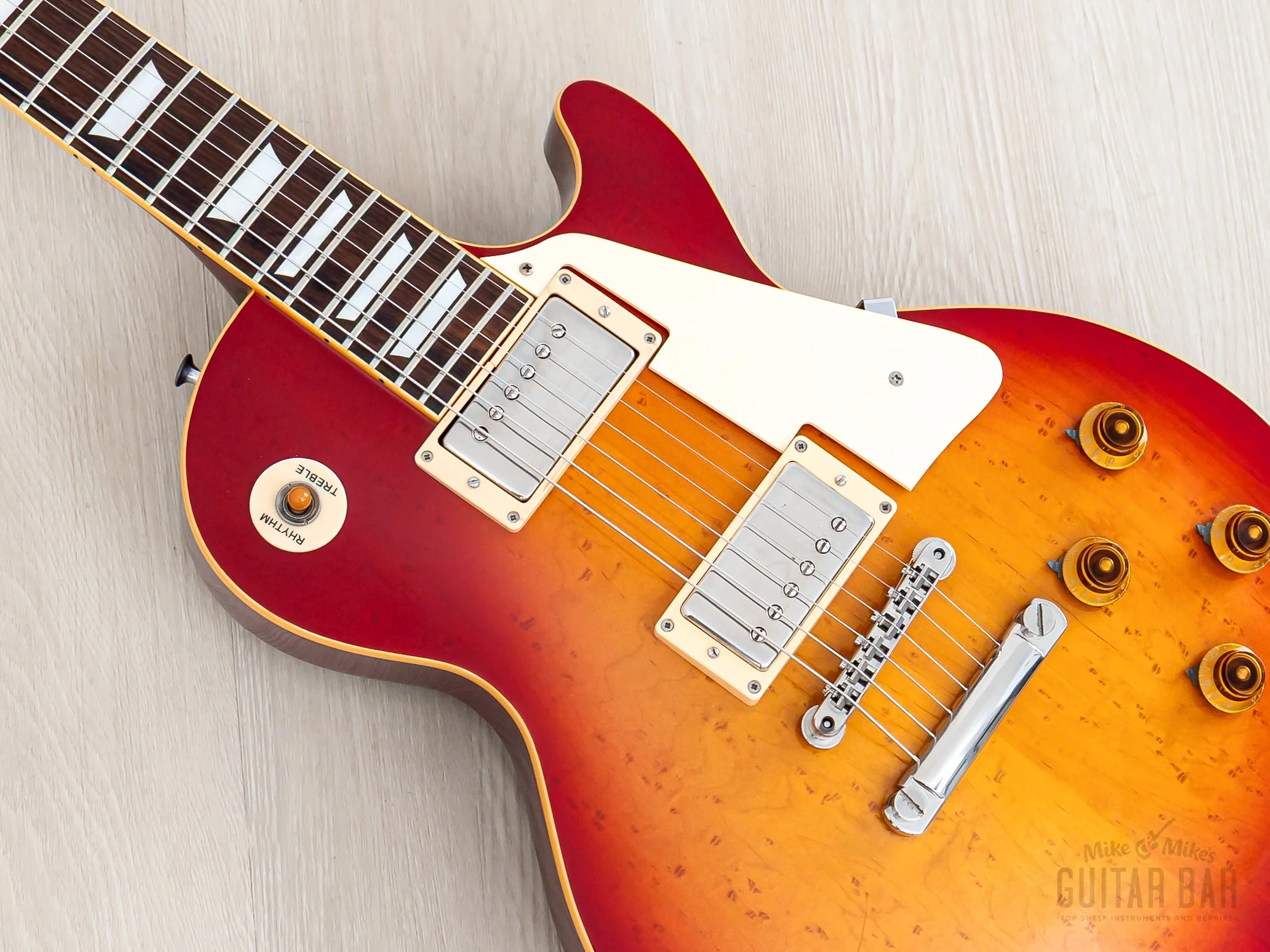 1982 Burny Super Grade RLG-50 '59 Model Burst Standard Birdseye Maple Top w/ Case - Image 7