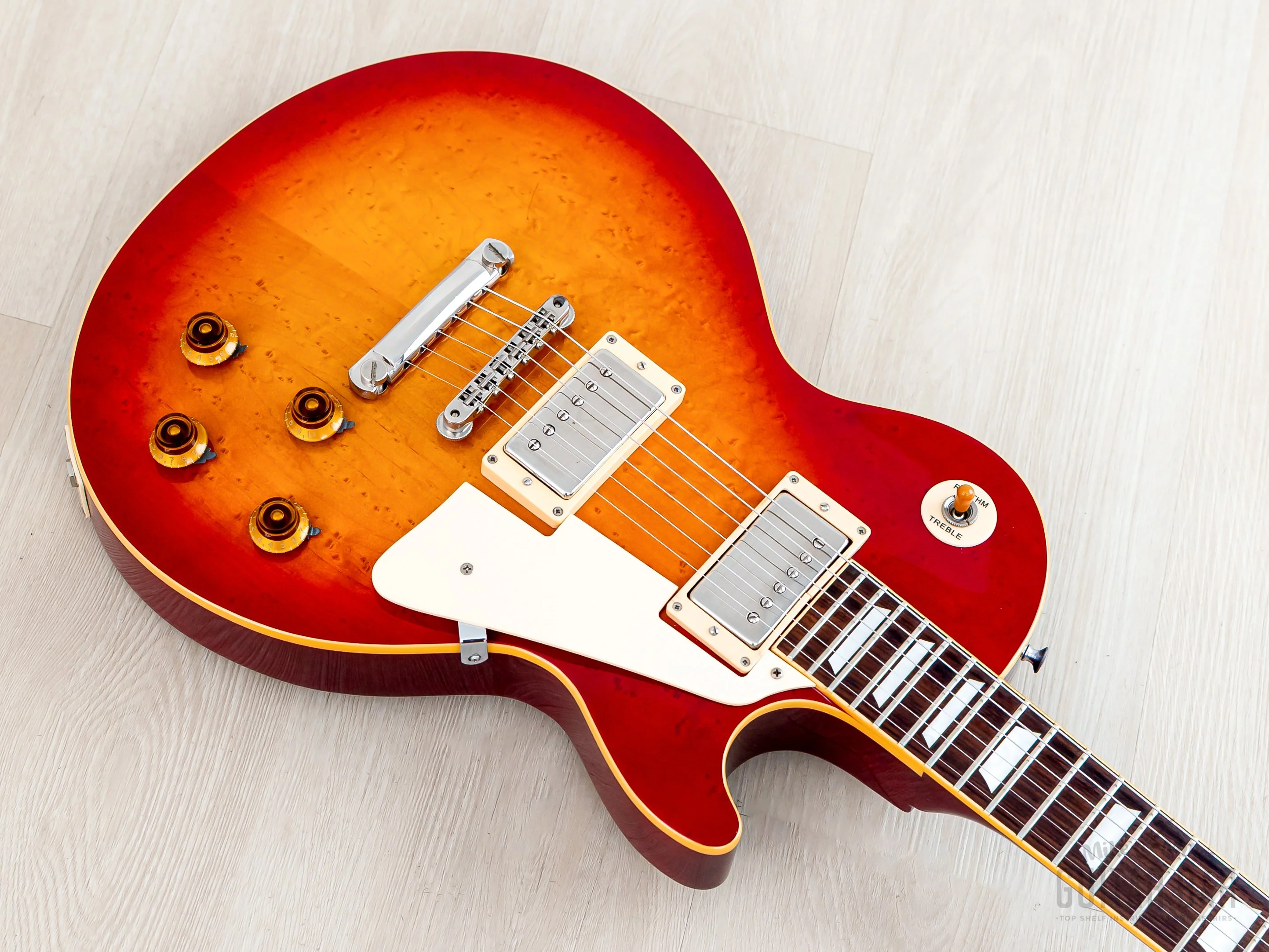 1982 Burny Super Grade RLG-50 '59 Model Burst Standard Birdseye Maple Top w/ Case - Image 8