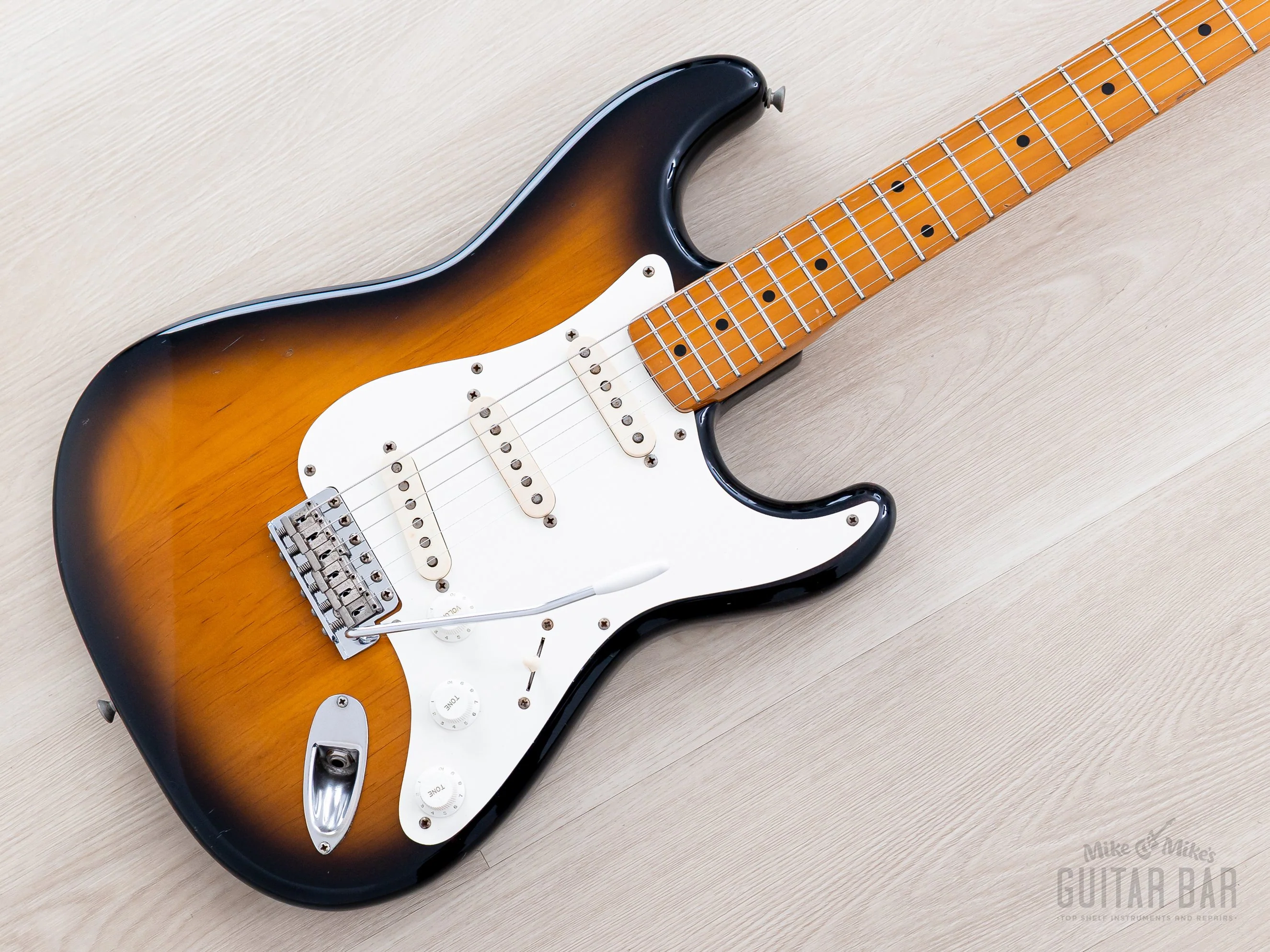 1982 Fender '57 Stratocaster JV ST57-85 Sunburst w/ USA Fullerton Gray Bobbin Pickups, Japan MIJ Fujigen
