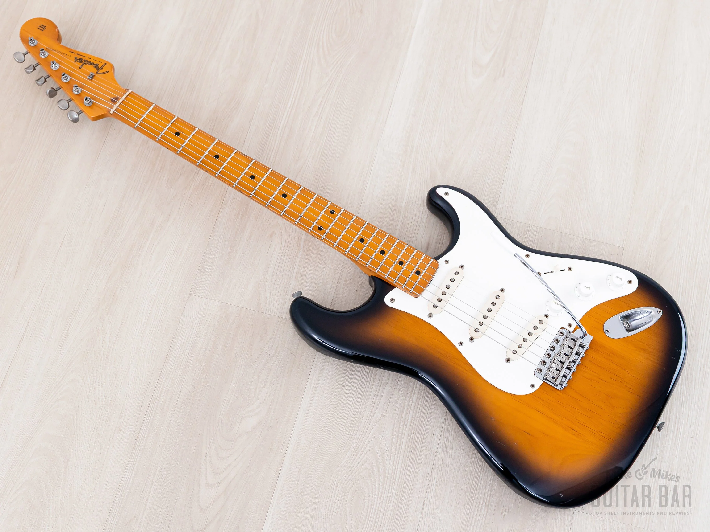 1982 Fender '57 Stratocaster JV ST57-85 Sunburst w/ USA Fullerton Gray Bobbin Pickups, Japan MIJ Fujigen - Image 12