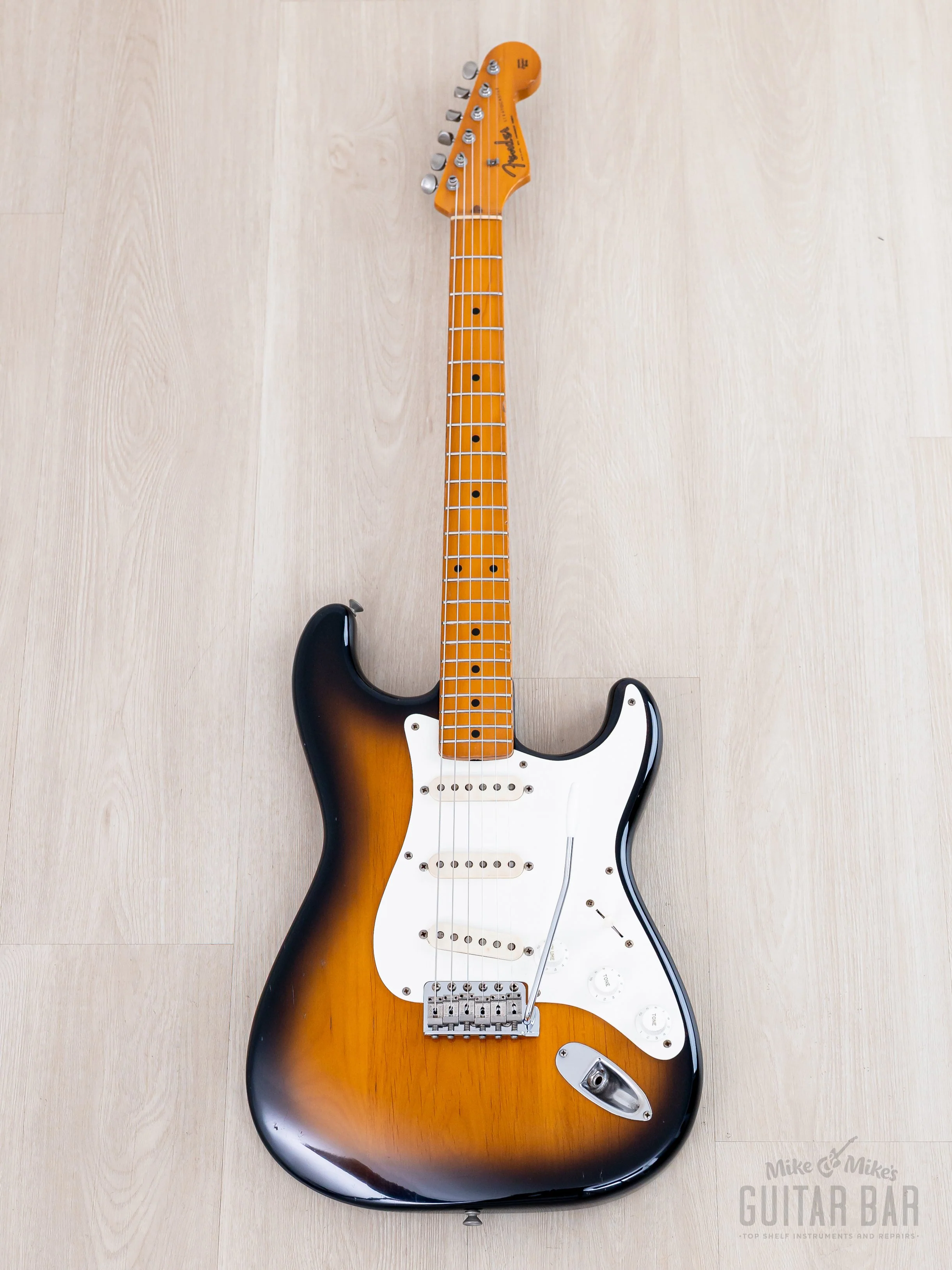 1982 Fender '57 Stratocaster JV ST57-85 Sunburst w/ USA Fullerton Gray Bobbin Pickups, Japan MIJ Fujigen - Image 2
