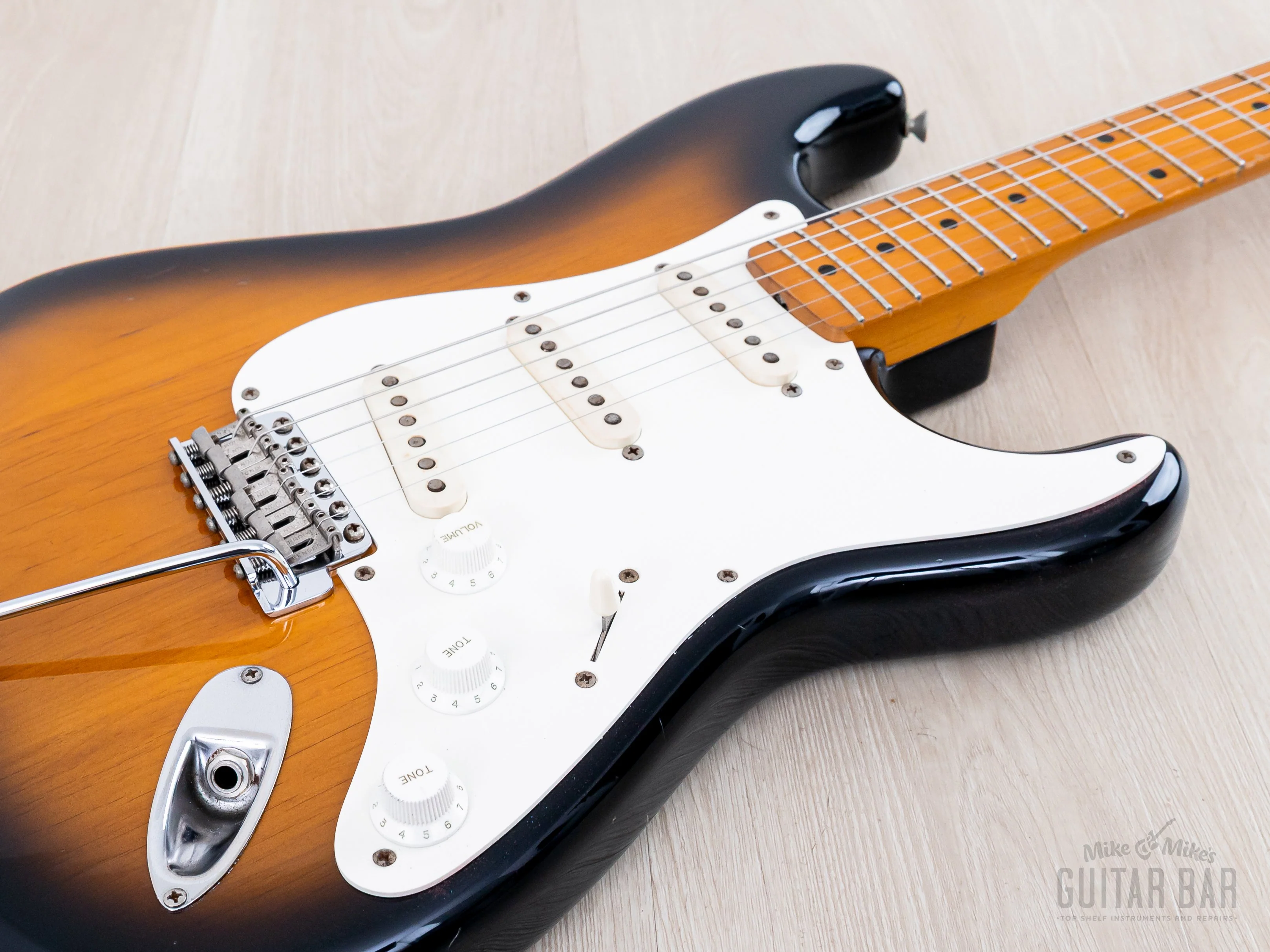 1982 Fender '57 Stratocaster JV ST57-85 Sunburst w/ USA Fullerton Gray Bobbin Pickups, Japan MIJ Fujigen - Image 6