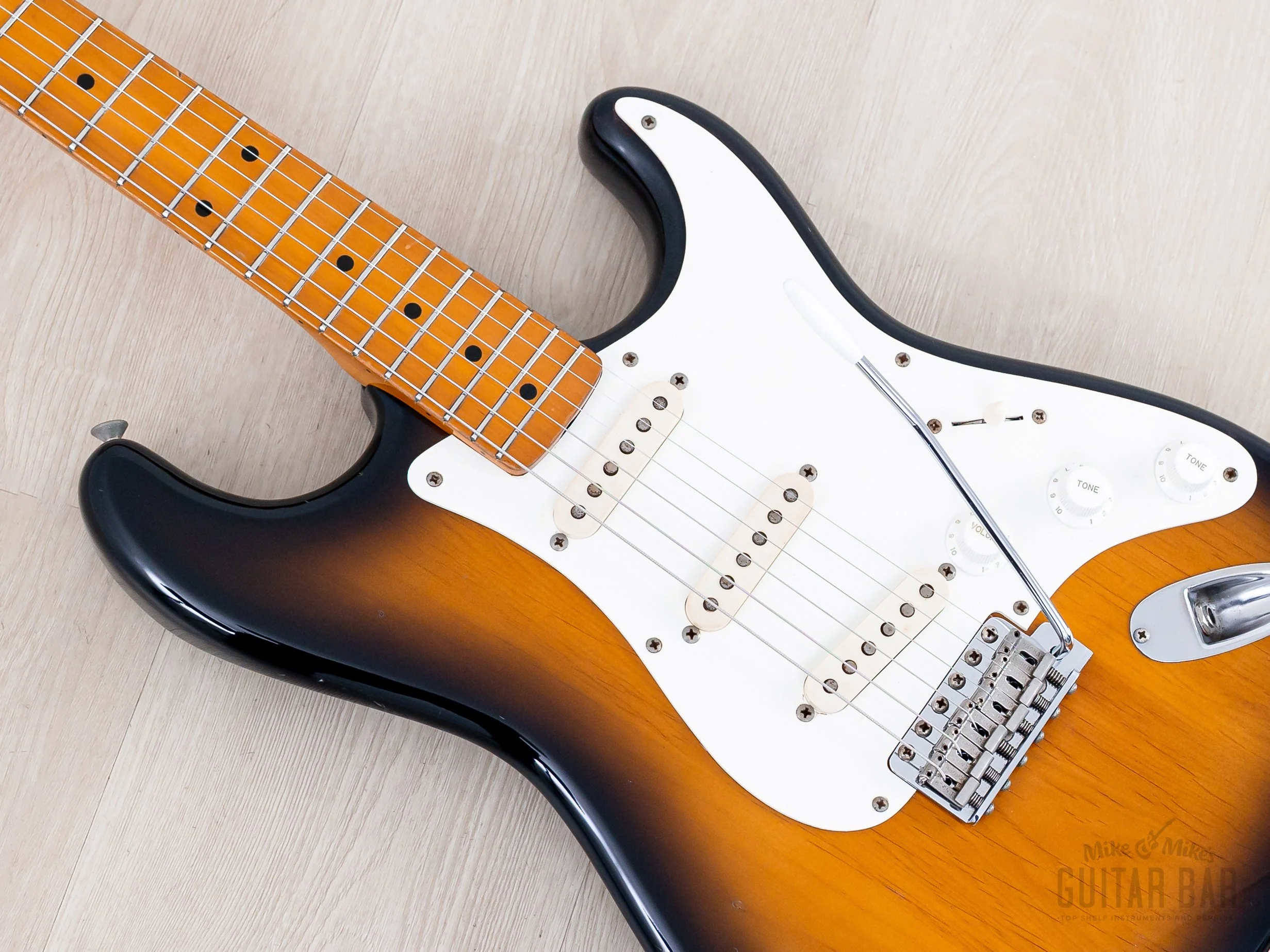1982 Fender '57 Stratocaster JV ST57-85 Sunburst w/ USA Fullerton Gray Bobbin Pickups, Japan MIJ Fujigen - Image 7