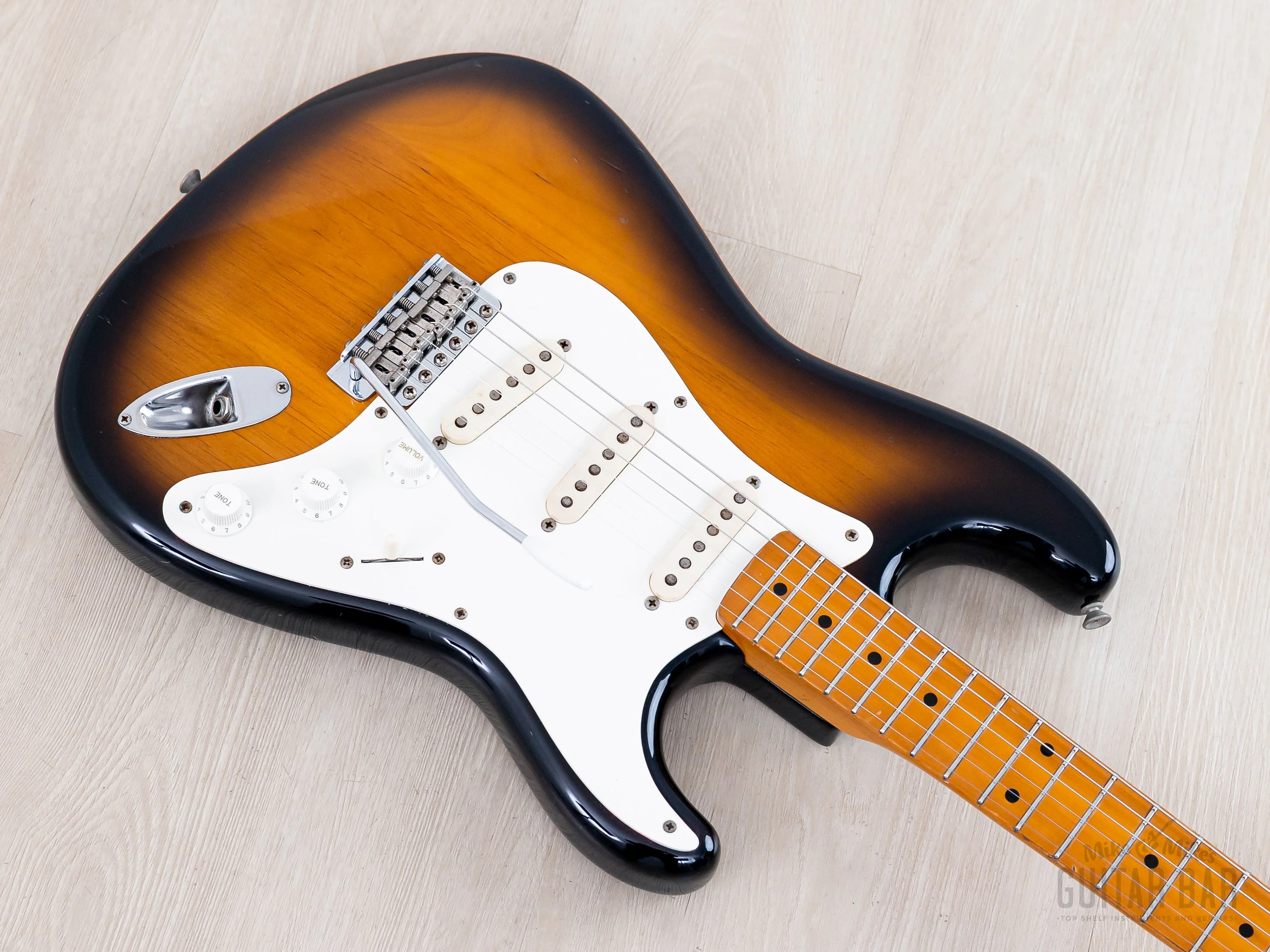 1982 Fender '57 Stratocaster JV ST57-85 Sunburst w/ USA Fullerton Gray Bobbin Pickups, Japan MIJ Fujigen - Image 9