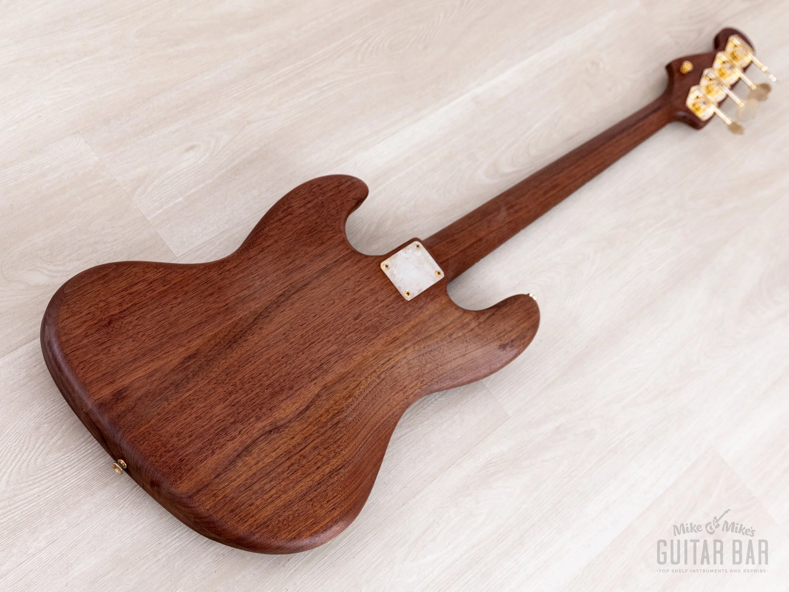 1982 Fender JV Order Made Jazz Bass Walnut + Ebony w/ Gold Hardware, Fullerton USA Pickups, Japan MIJ Fujigen - Image 14
