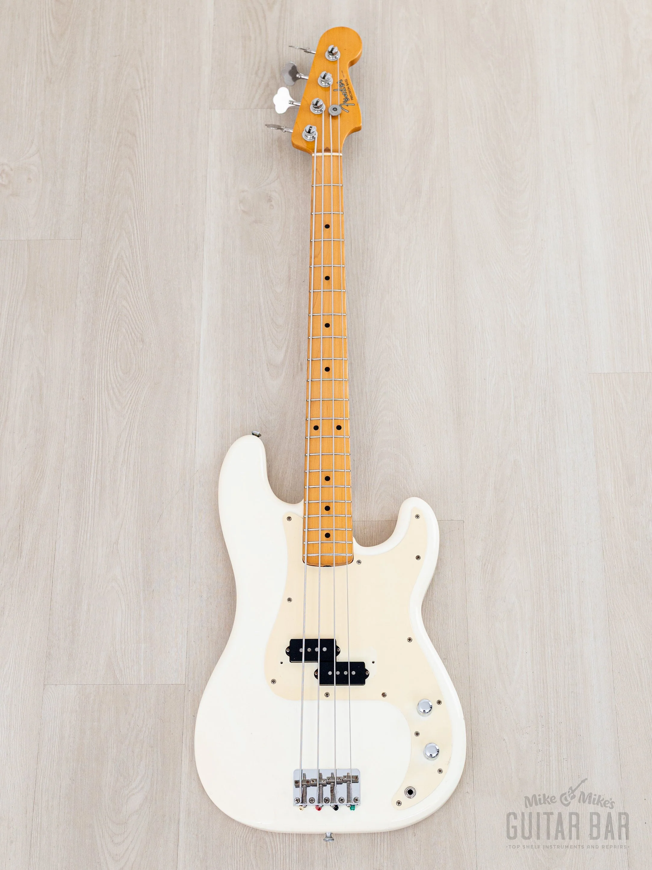 1982 Fender JV Precision Bass ‘57 Vintage Reissue PB57-70 Olympic White Ash Body, Japan MIJ Fujigen - Image 2