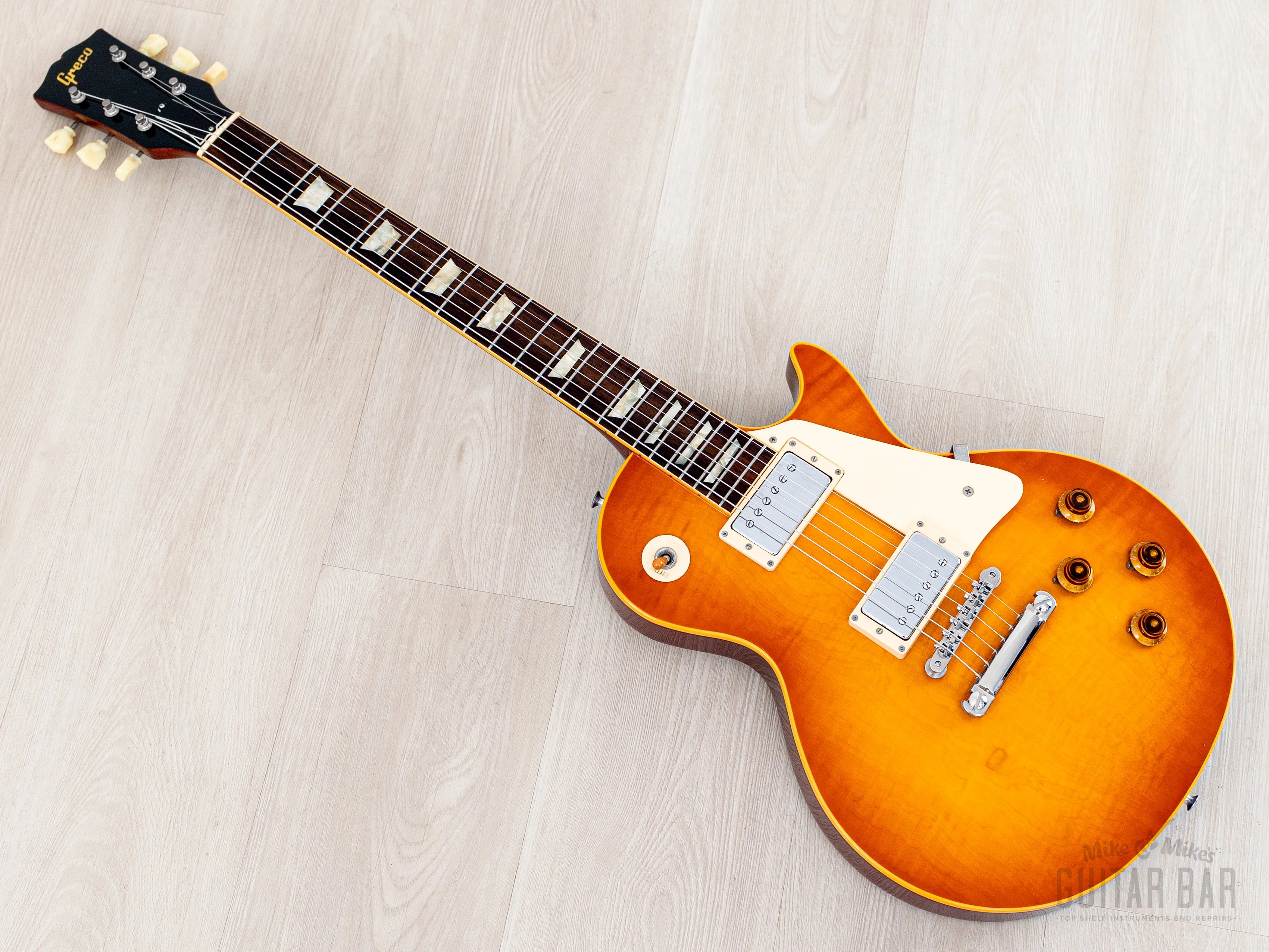 1982 Greco Mint Collection EG58-120 '58 Spec Burst Lemon Drop Sunburst, EGF-1200 Super Real, Japan Fujigen - Image 11