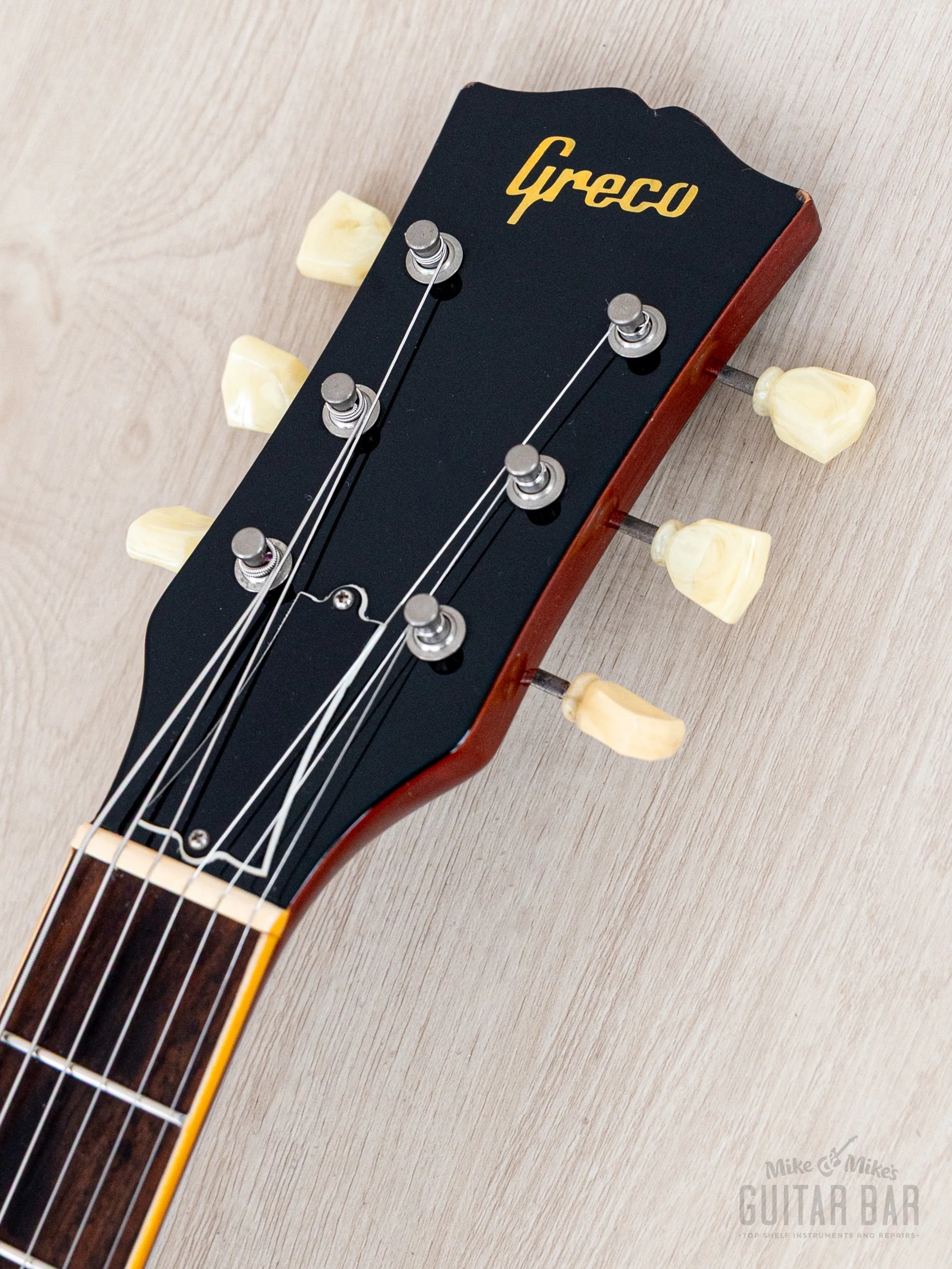 1982 Greco Mint Collection EG58-120 '58 Spec Burst Lemon Drop Sunburst, EGF-1200 Super Real, Japan Fujigen - Image 4