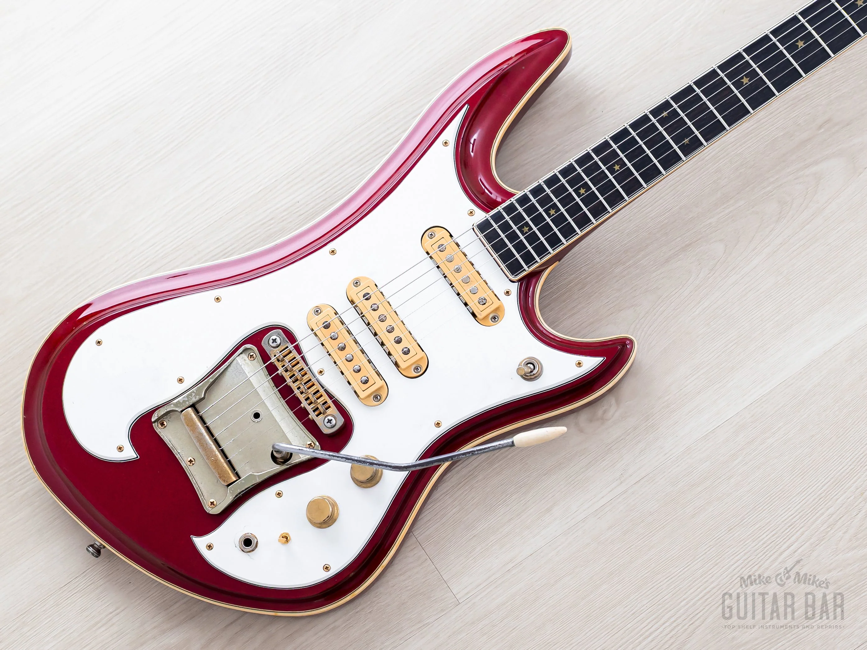 1982 Guyatone Sharp 5 LG-1200 Vintage Guitar Metallic Red, Sharp Five