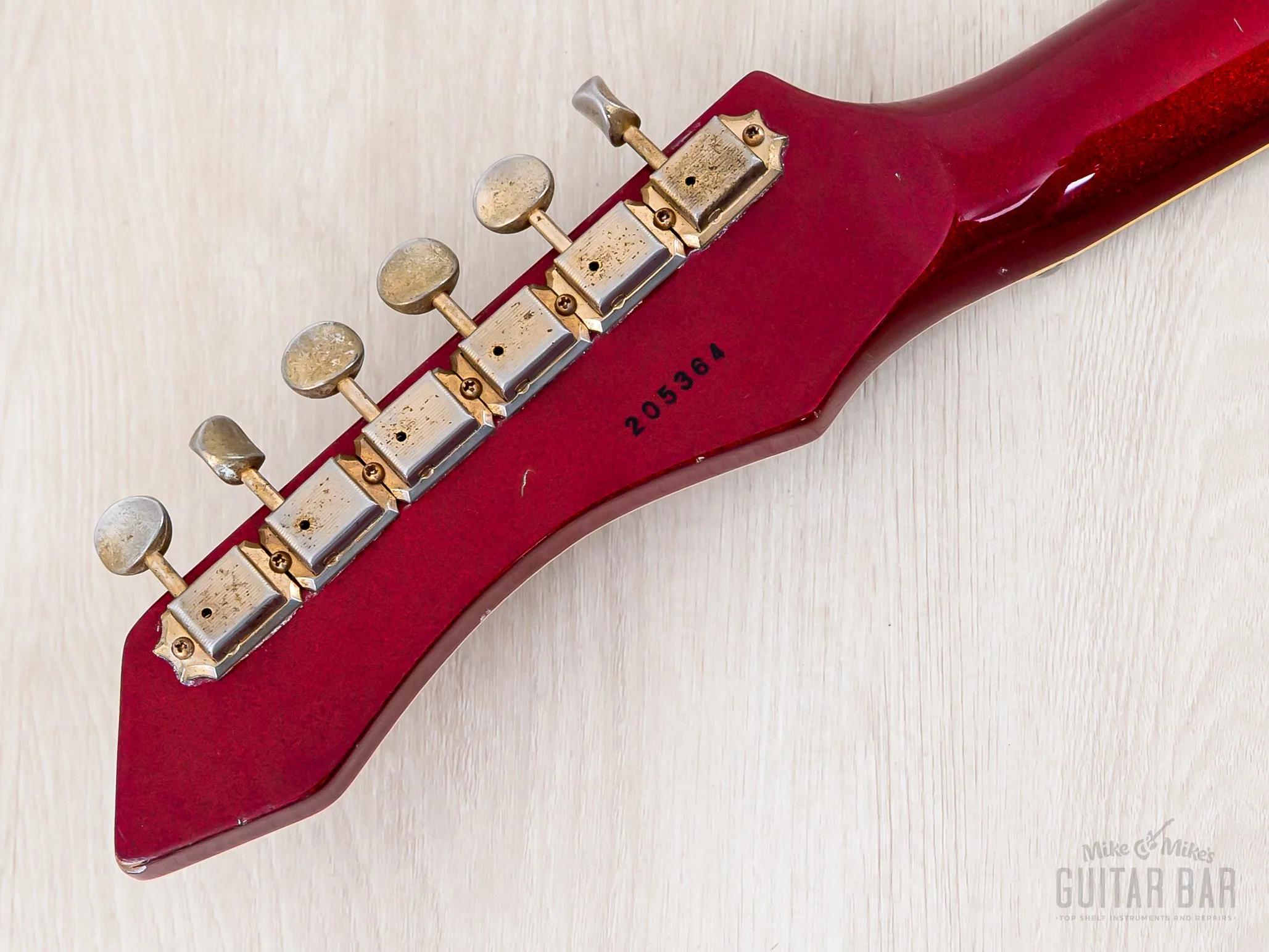 1982 Guyatone Sharp 5 LG-1200 Vintage Guitar Metallic Red, Sharp Five - Image 5