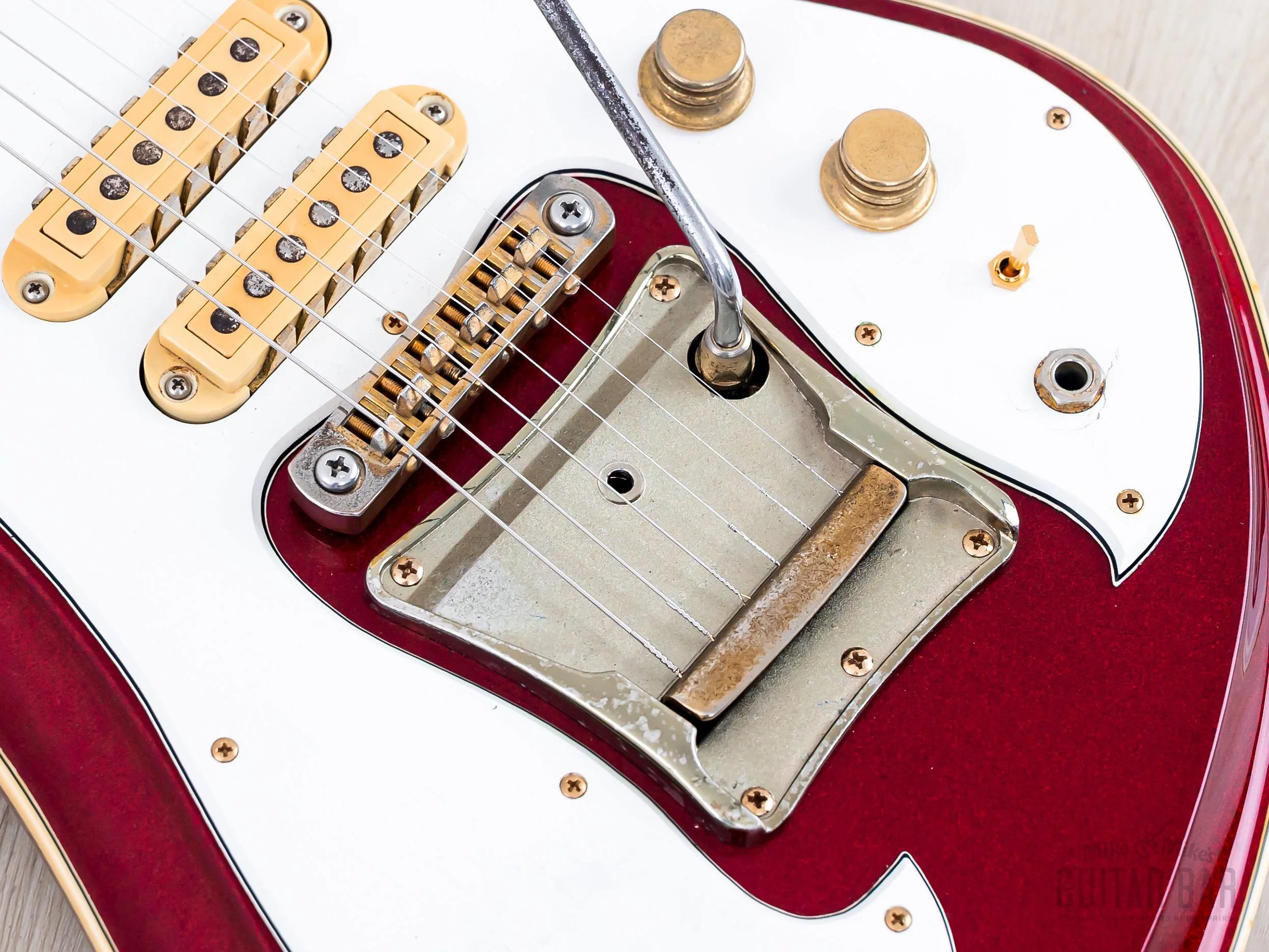 1982 Guyatone Sharp 5 LG-1200 Vintage Guitar Metallic Red, Sharp Five - Image 8