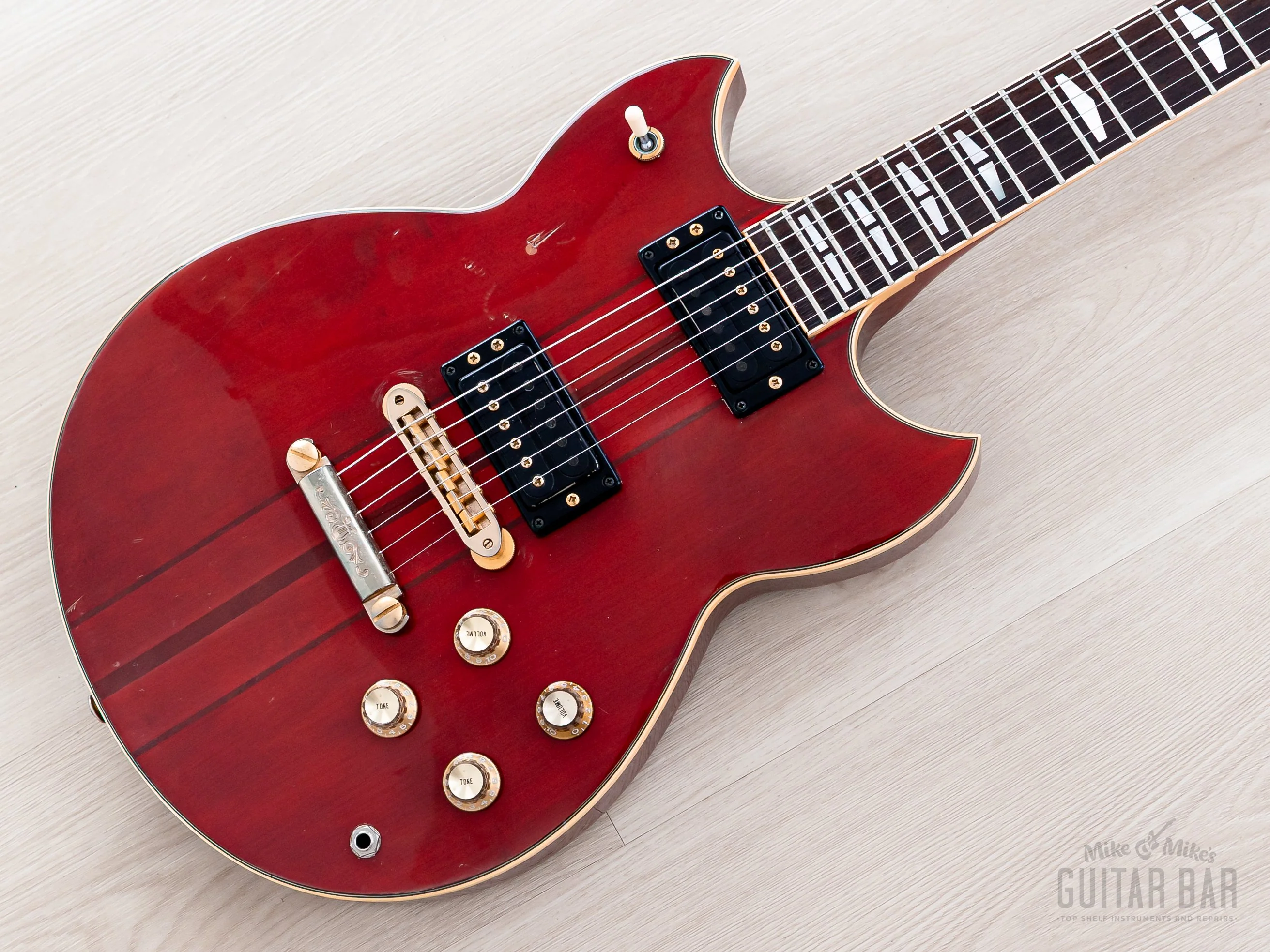 1982 Yamaha SG1500 Vintage Guitar Persimmon Red w/ Case, Japan