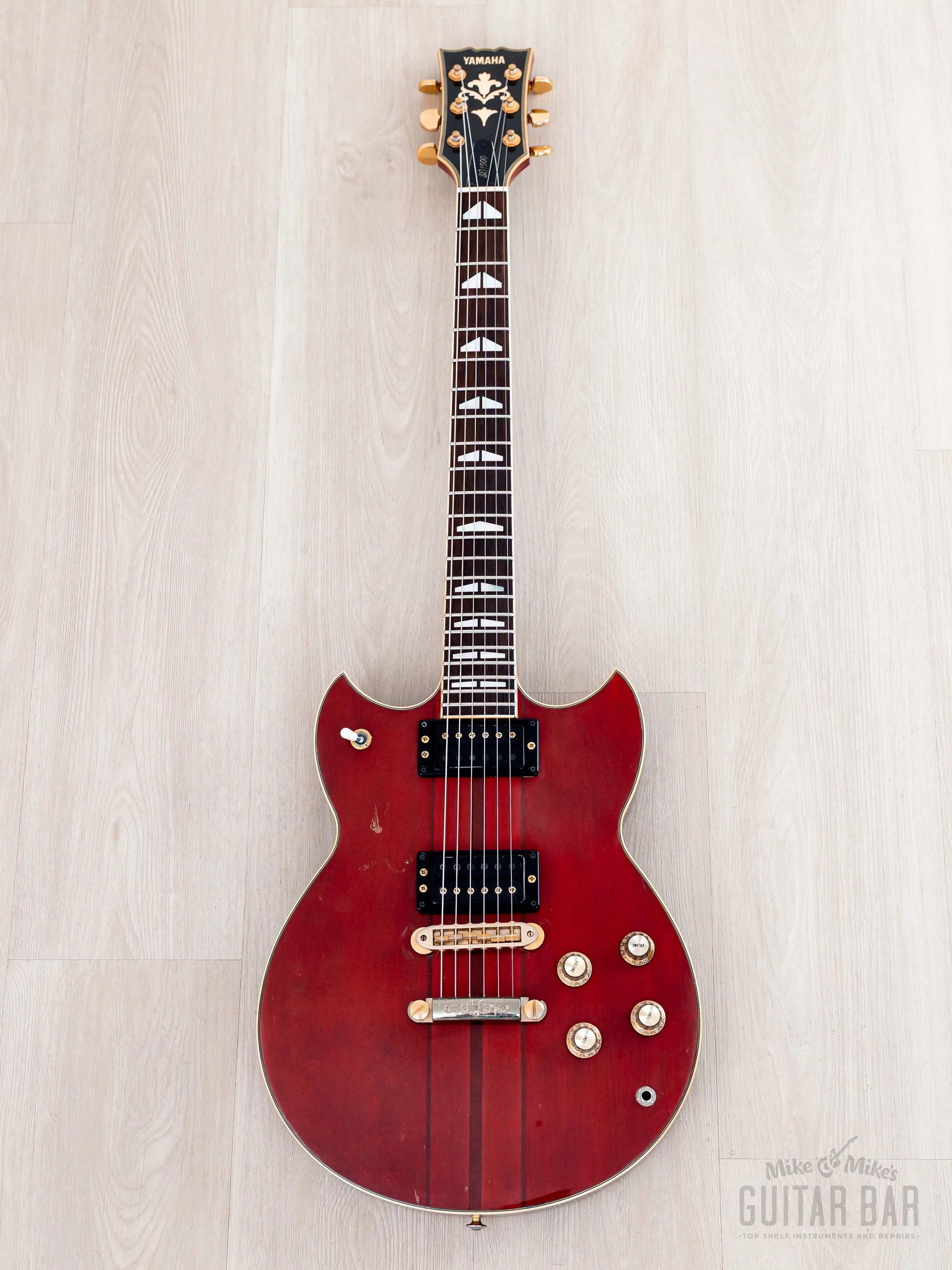 1982 Yamaha SG1500 Vintage Guitar Persimmon Red w/ Case, Japan - Image 2