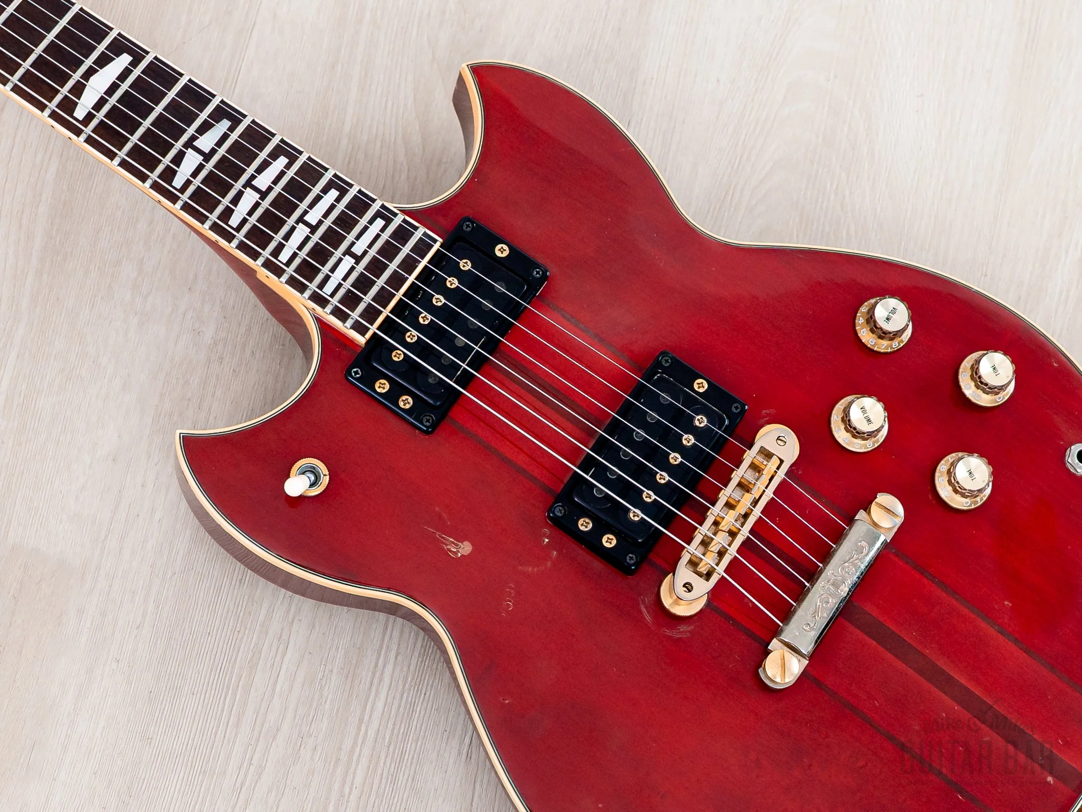 1982 Yamaha SG1500 Vintage Guitar Persimmon Red w/ Case, Japan - Image 7