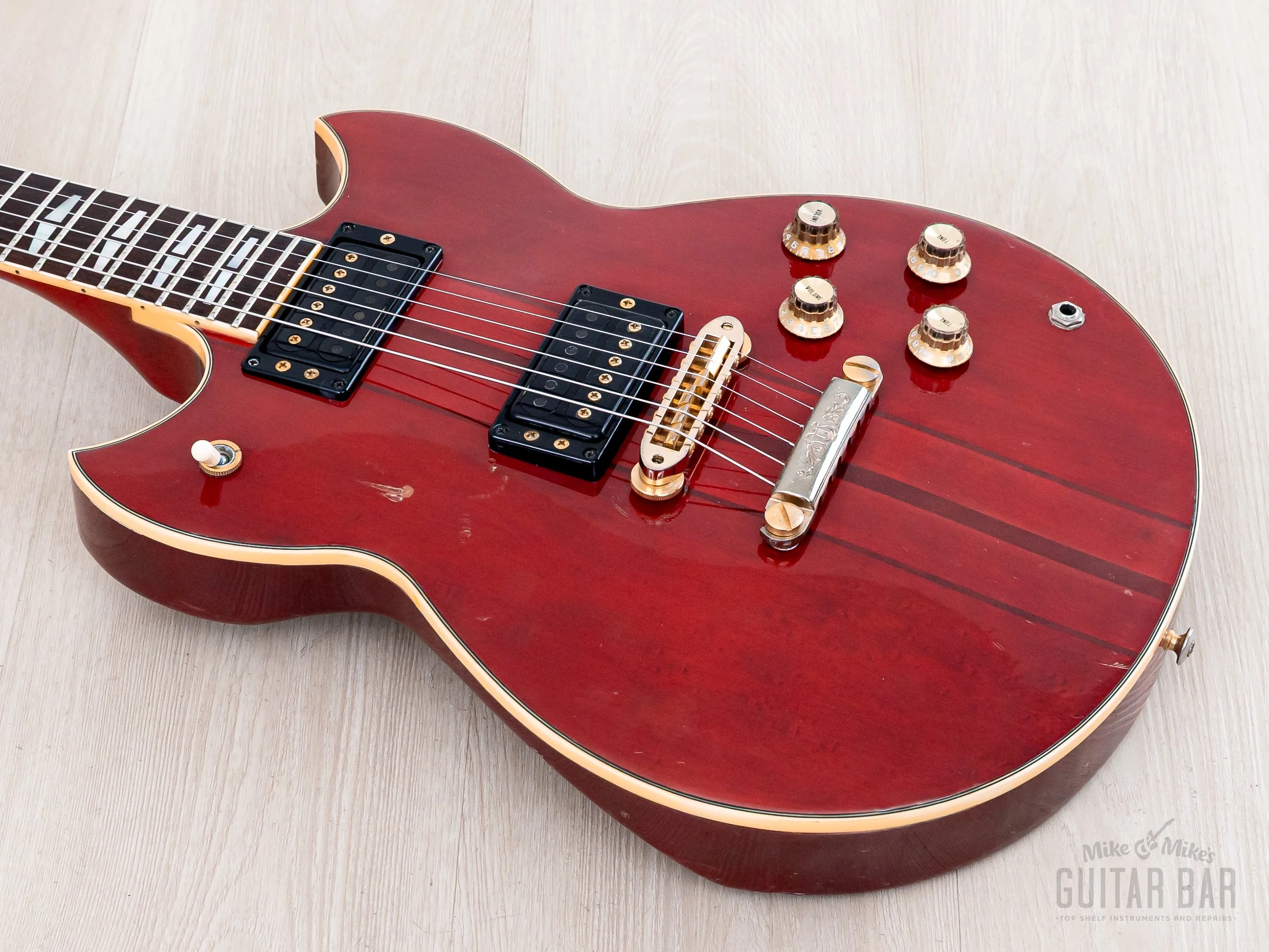 1982 Yamaha SG1500 Vintage Guitar Persimmon Red w/ Case, Japan - Image 9