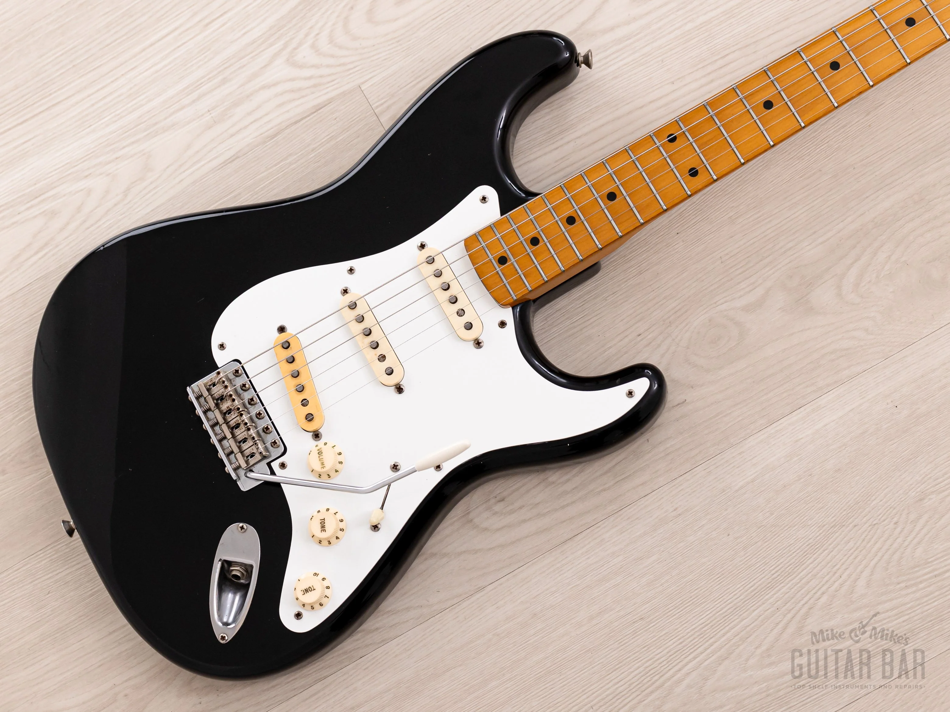 1983 Fender '57 Stratocaster JV ST57-85 Black w/ USA Fullerton Pickups, Japan MIJ Fujigen