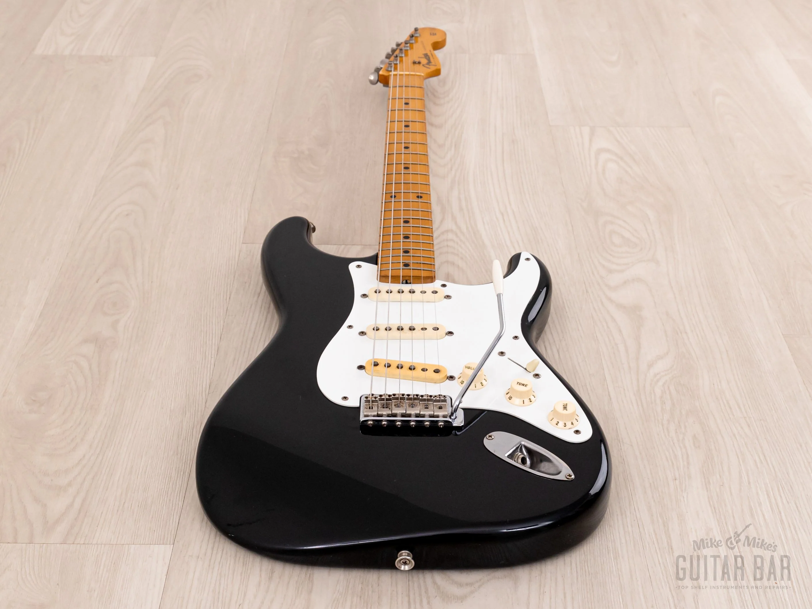 1983 Fender '57 Stratocaster JV ST57-85 Black w/ USA Fullerton Pickups, Japan MIJ Fujigen - Image 10
