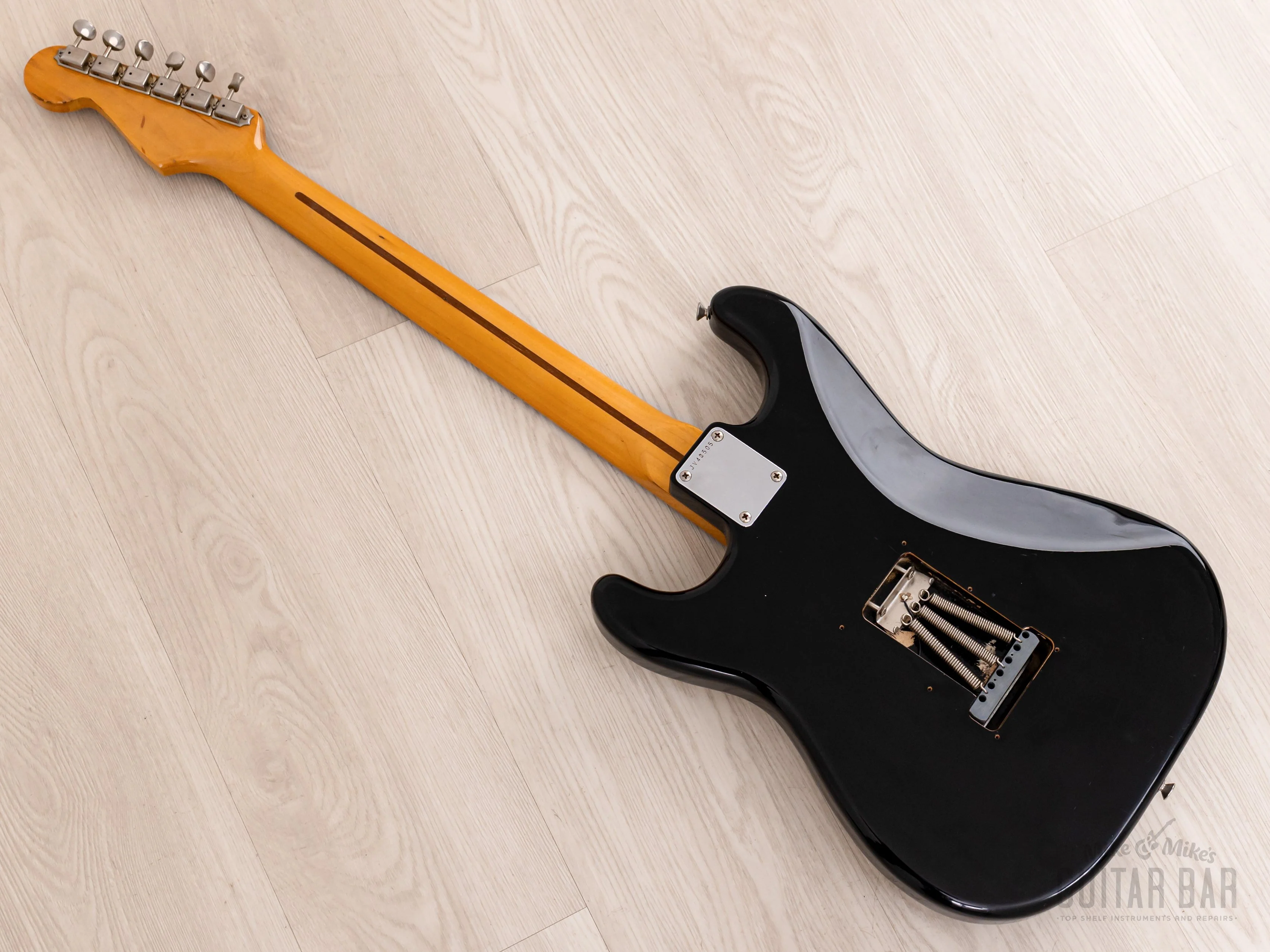 1983 Fender '57 Stratocaster JV ST57-85 Black w/ USA Fullerton Pickups, Japan MIJ Fujigen - Image 12