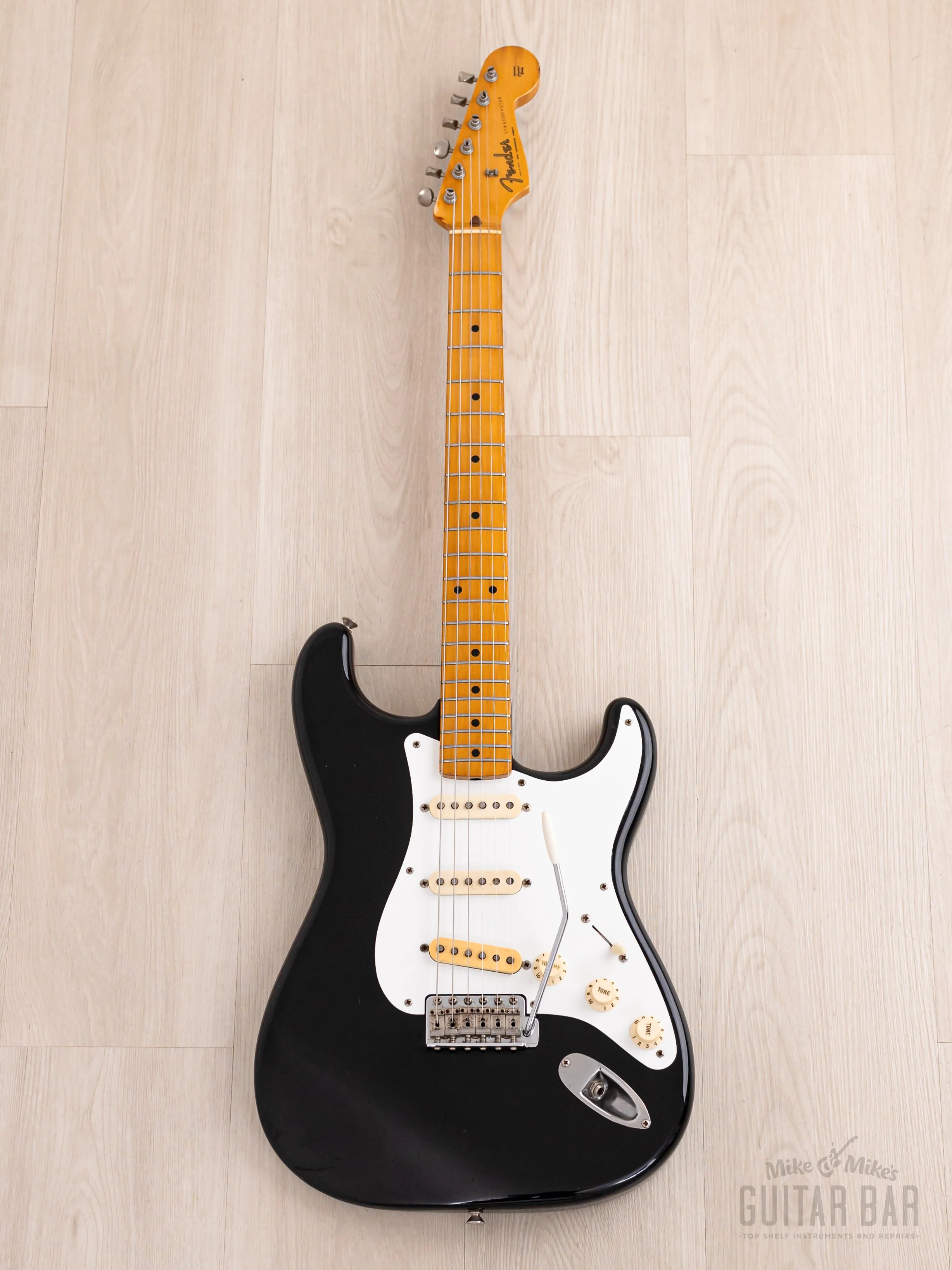 1983 Fender '57 Stratocaster JV ST57-85 Black w/ USA Fullerton Pickups, Japan MIJ Fujigen - Image 2