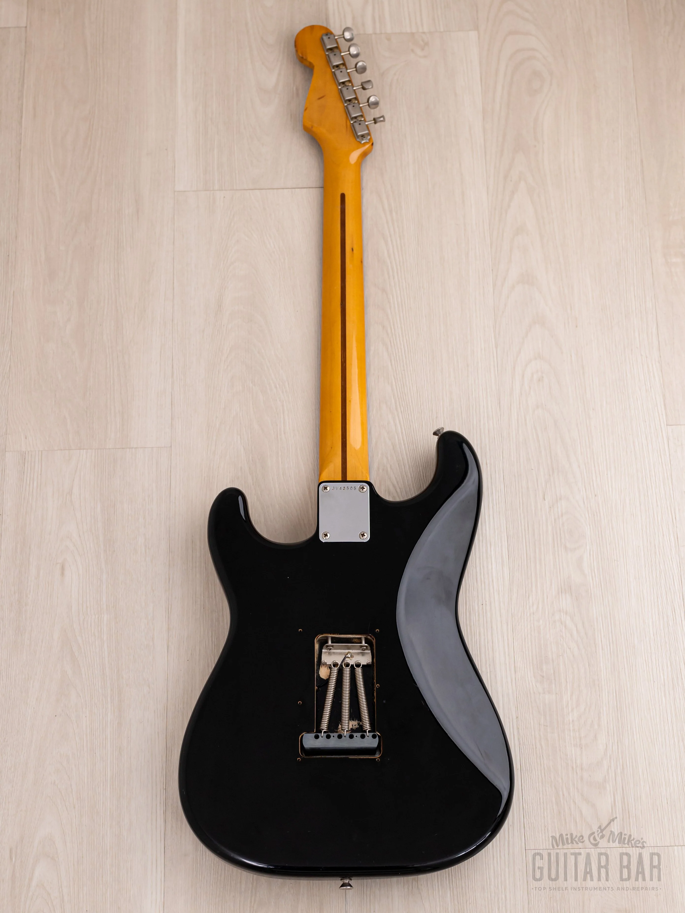 1983 Fender '57 Stratocaster JV ST57-85 Black w/ USA Fullerton Pickups, Japan MIJ Fujigen - Image 3