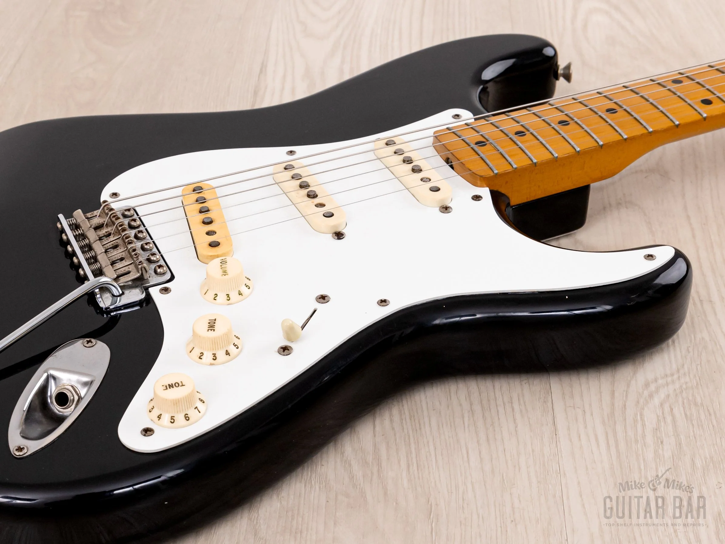 1983 Fender '57 Stratocaster JV ST57-85 Black w/ USA Fullerton Pickups, Japan MIJ Fujigen - Image 6