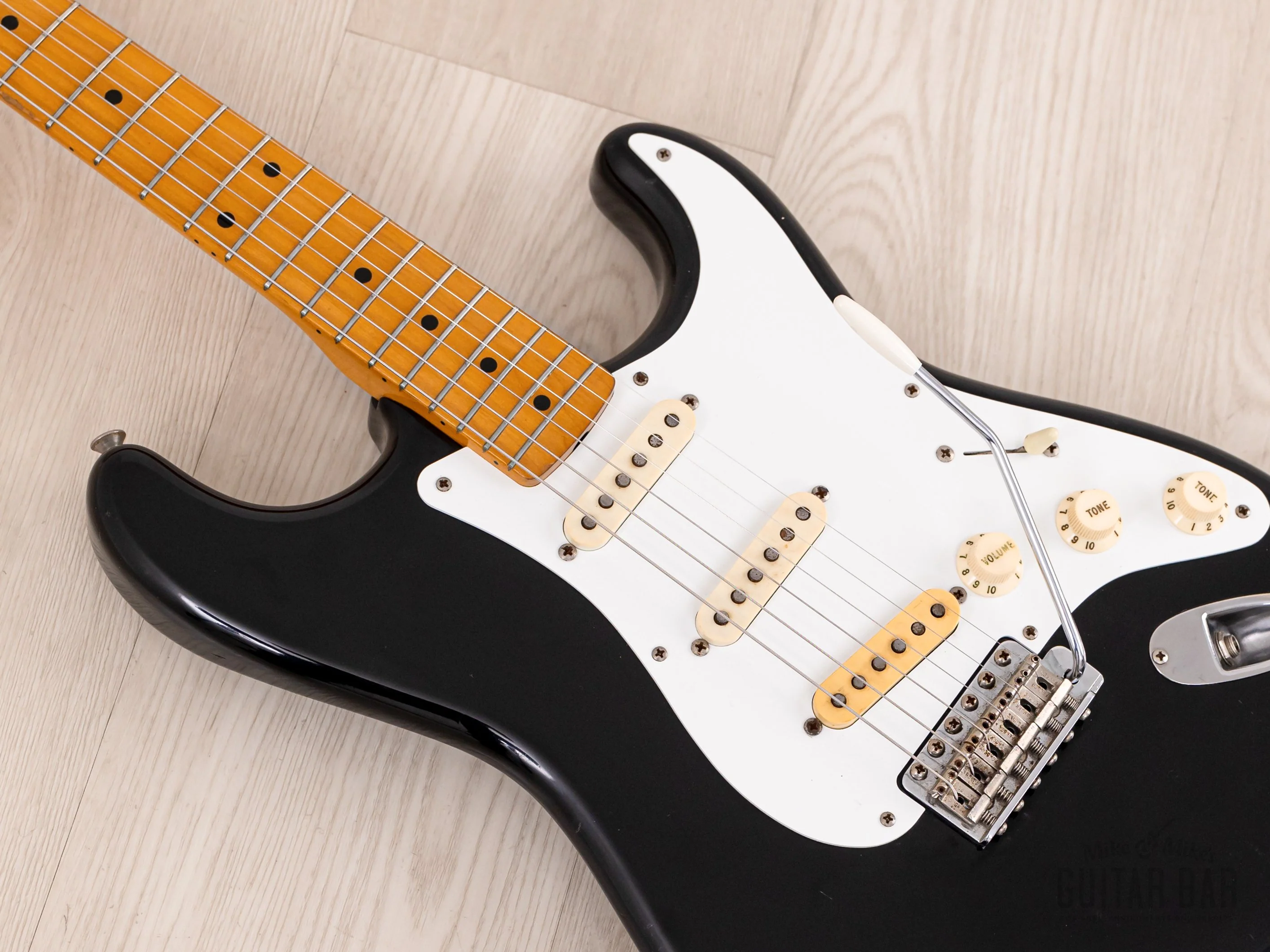 1983 Fender '57 Stratocaster JV ST57-85 Black w/ USA Fullerton Pickups, Japan MIJ Fujigen - Image 7