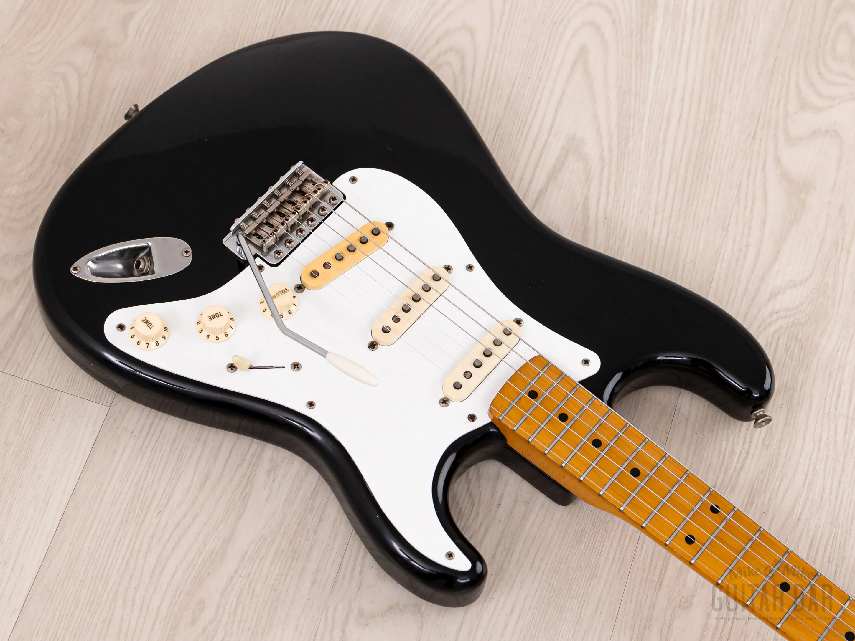 1983 Fender '57 Stratocaster JV ST57-85 Black w/ USA Fullerton Pickups, Japan MIJ Fujigen - Image 8