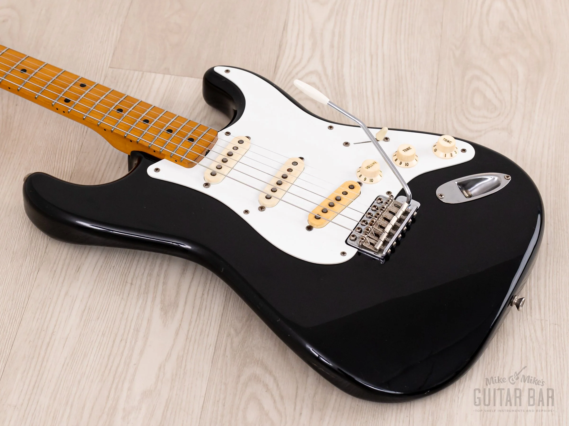 1983 Fender '57 Stratocaster JV ST57-85 Black w/ USA Fullerton Pickups, Japan MIJ Fujigen - Image 9