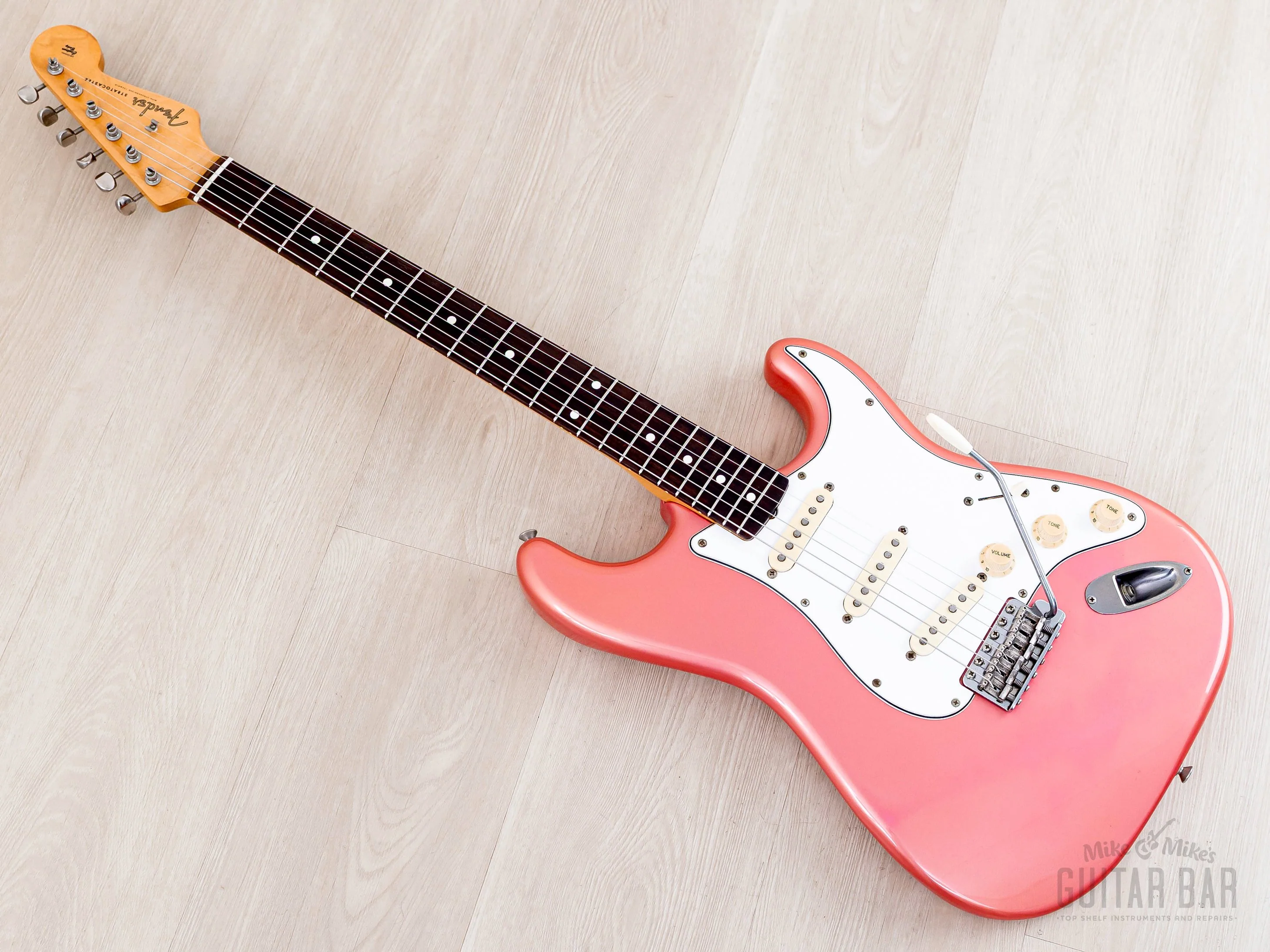 1983 Fender JV Stratocaster '62 Vintage Reissue ST62-65 Metallic Pink w/ Case, Japan MIJ Fujigen - Image 12