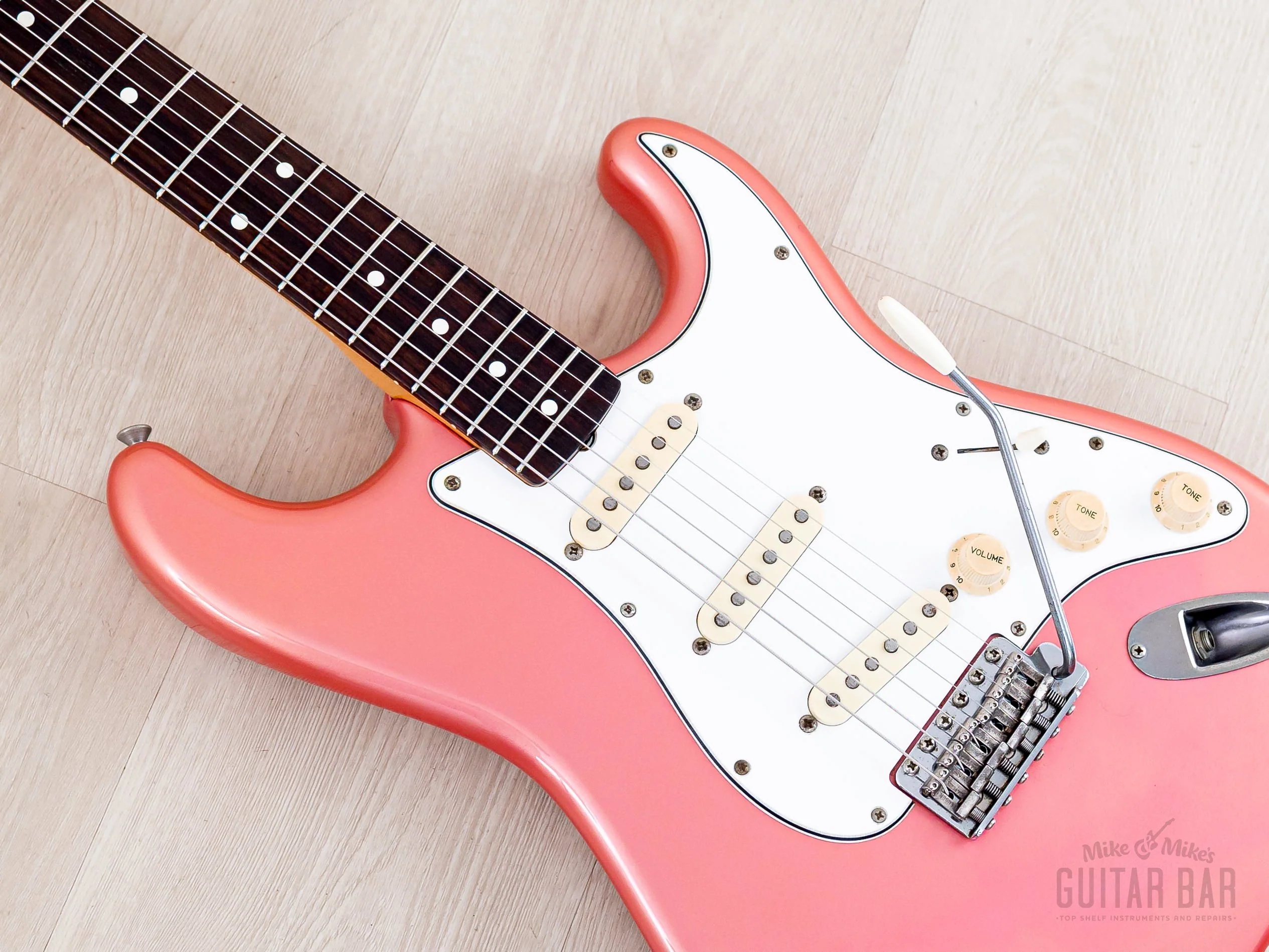 1983 Fender JV Stratocaster '62 Vintage Reissue ST62-65 Metallic Pink w/ Case, Japan MIJ Fujigen - Image 7