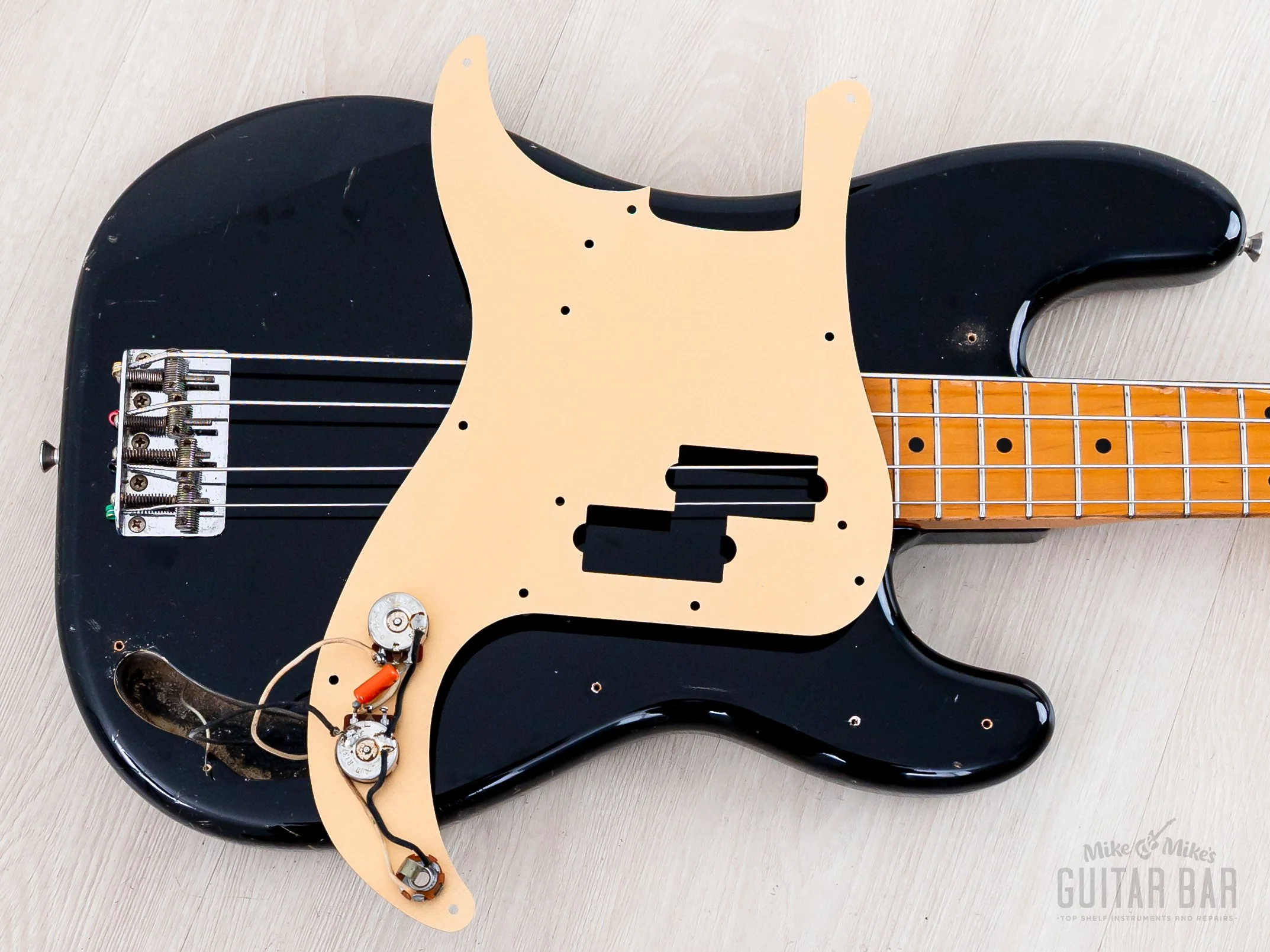 1983 Fender Precision Bass ‘57 Vintage Reissue PB57-95 Black Lacquer w/ USA Fullerton Pickup, Japan MIJ Fujigen - Image 22